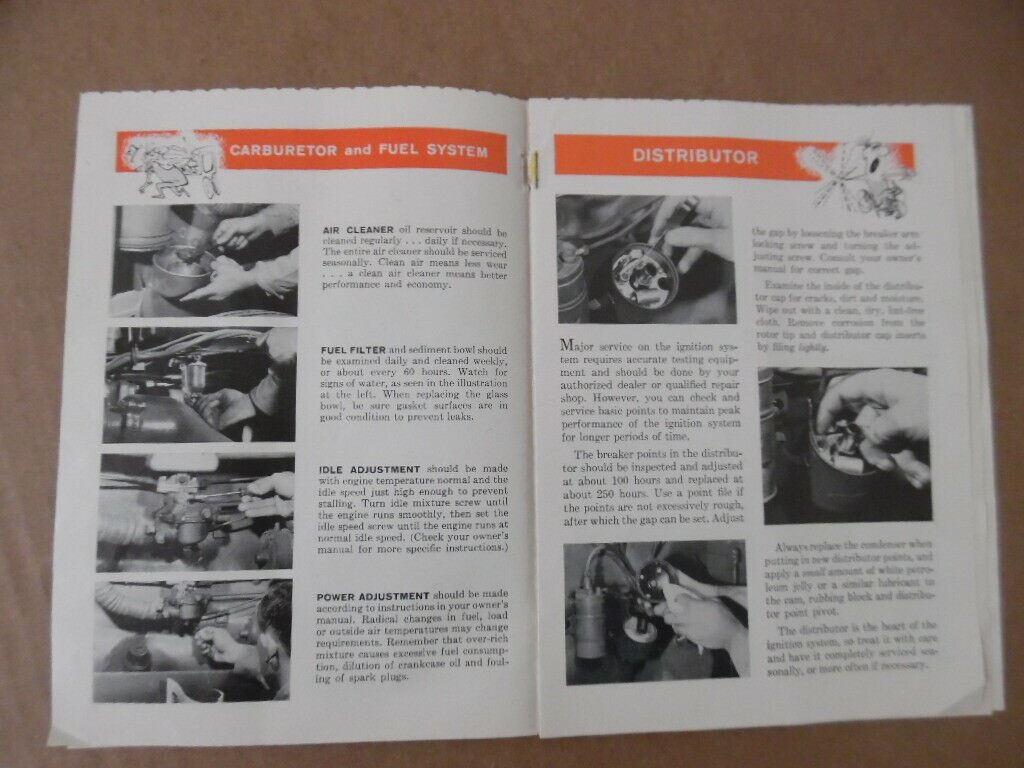 c.1950s Champion Spark Plug Farm Engine Tractor Brochure Vintage Original