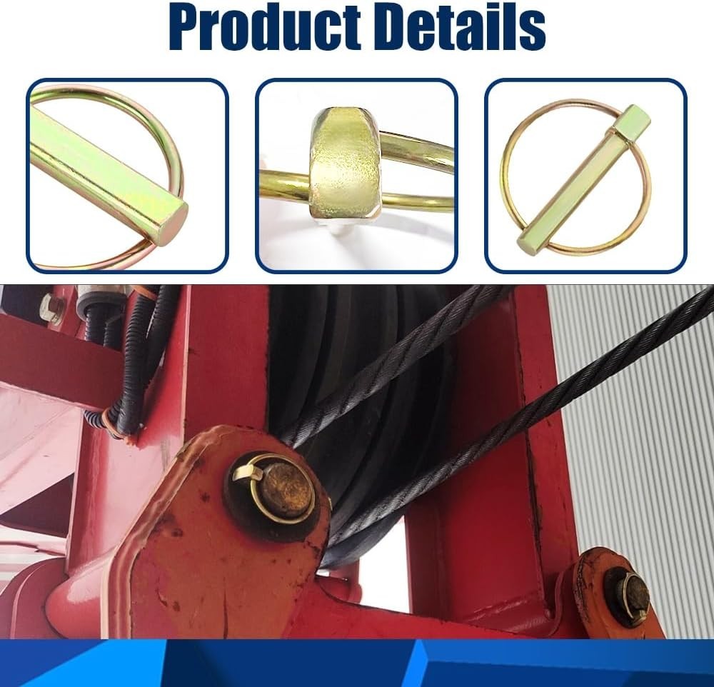 Versatile 4-Piece Trailer Lynch Pin Assortment for Agricultural & Transport Use