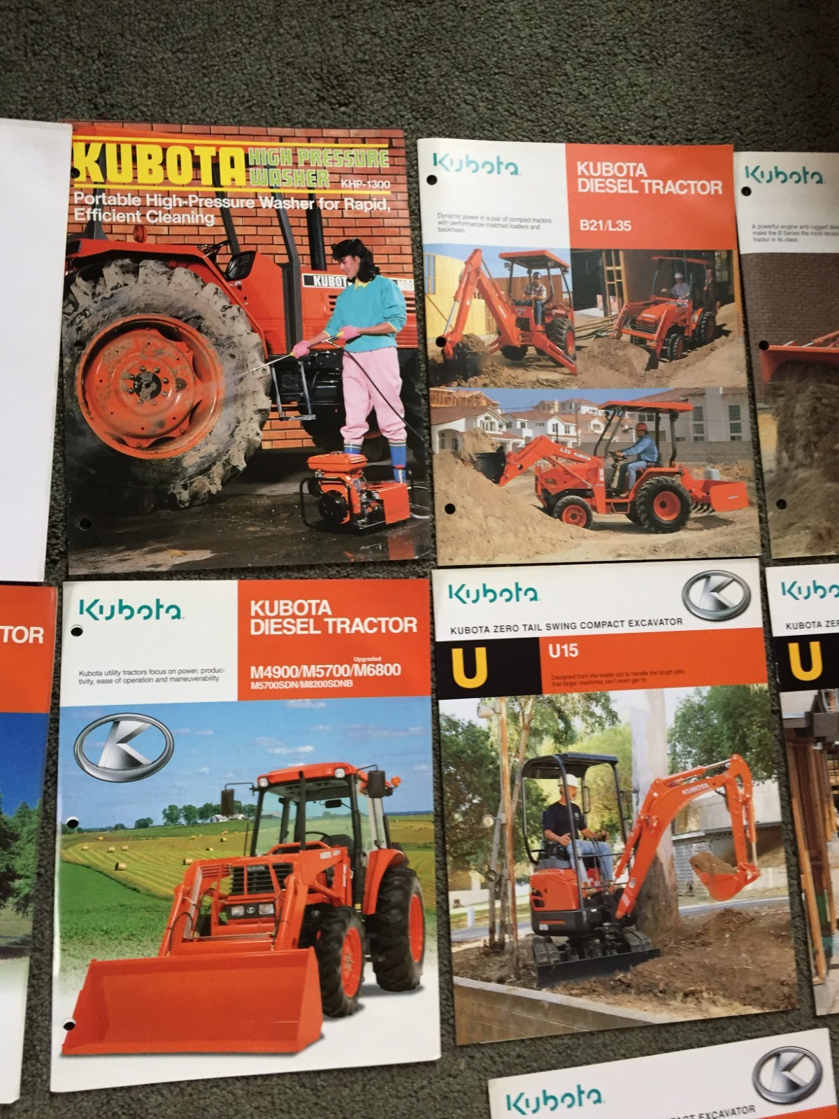 MASSIVE Lot of 44 Kubota tractor and equipment brochures Literature advertizing