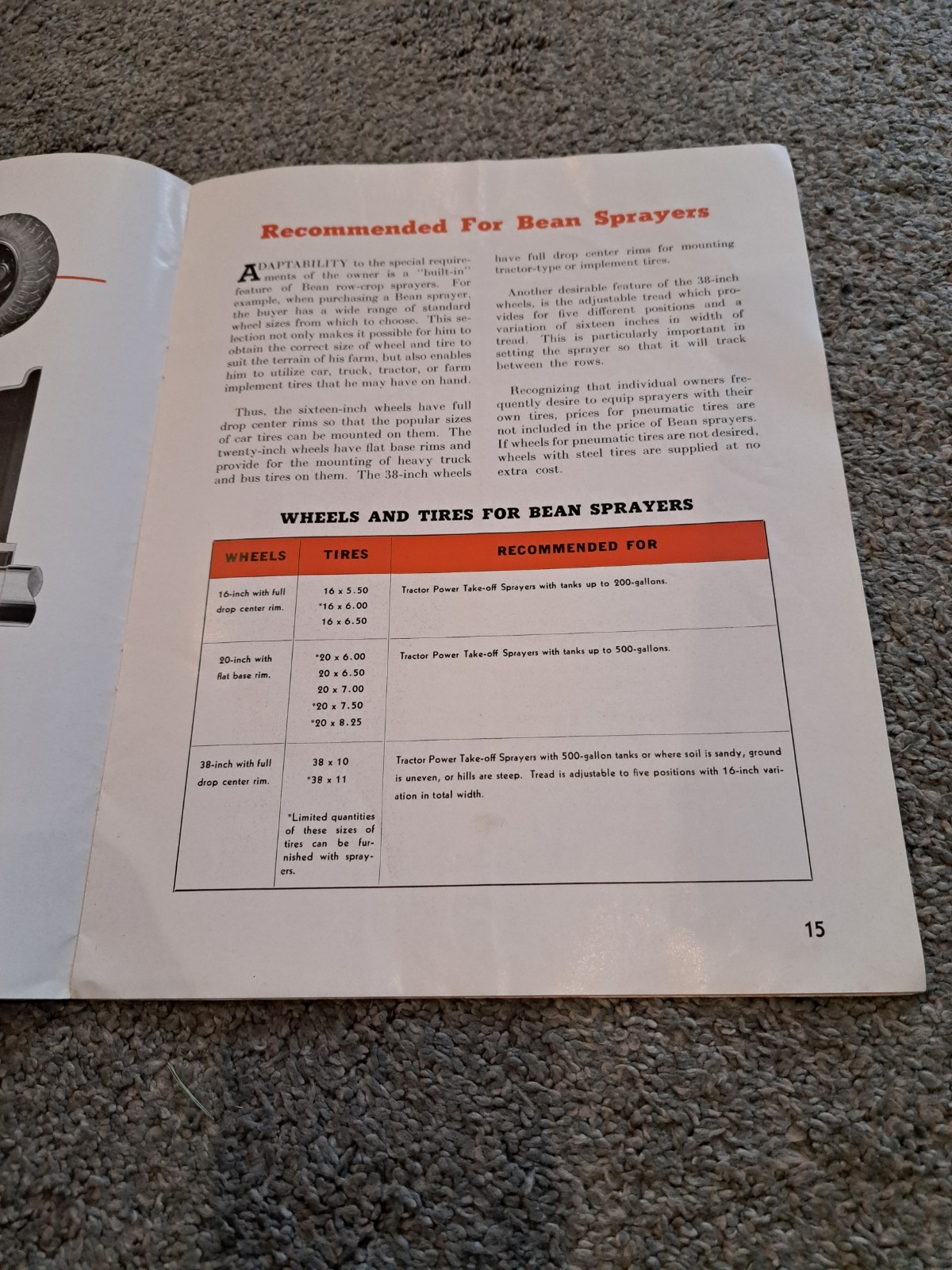 John Bean Mfg. Company Row Crop Sprayers Brochure Catalog 1946
