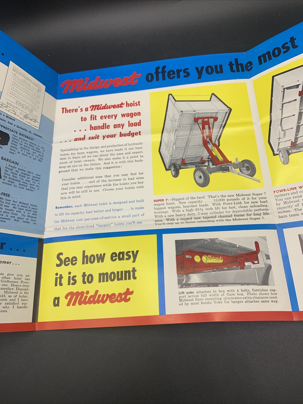 Pair Fantastic 1960’s Midwest Industries Farm Equipment Brochures-Ida Grove Iowa