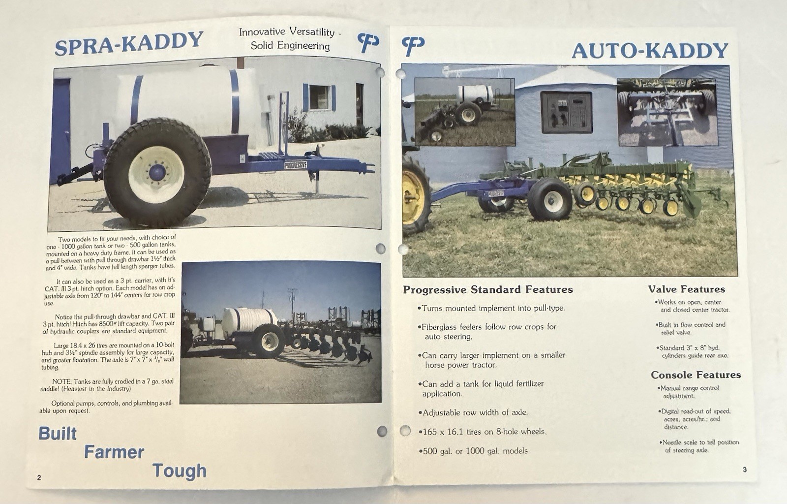 Vintage 1995 Farm Equipment Dealer Brochure Progressive Farm Products Inc.