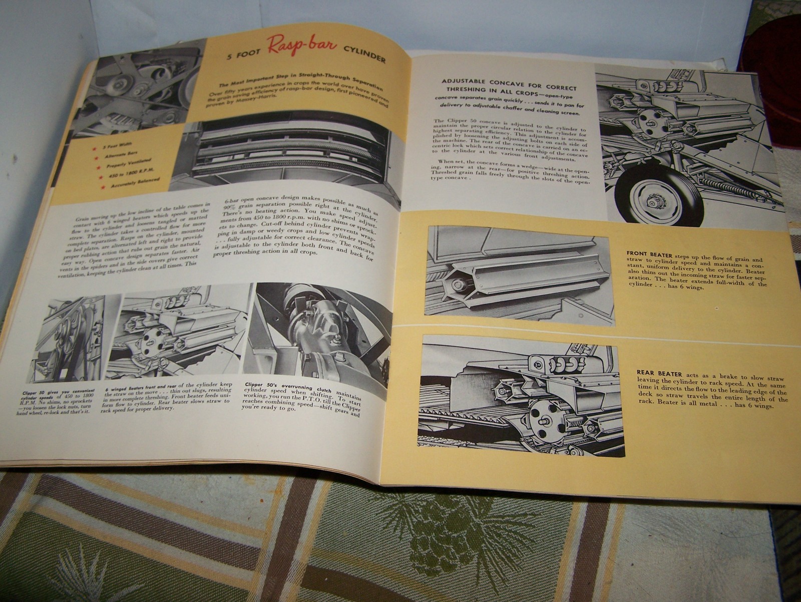 MASSEY HARRIS CLIPPER 50 Combine Sales Brochure Catalog Farm Tractor Steam Motor
