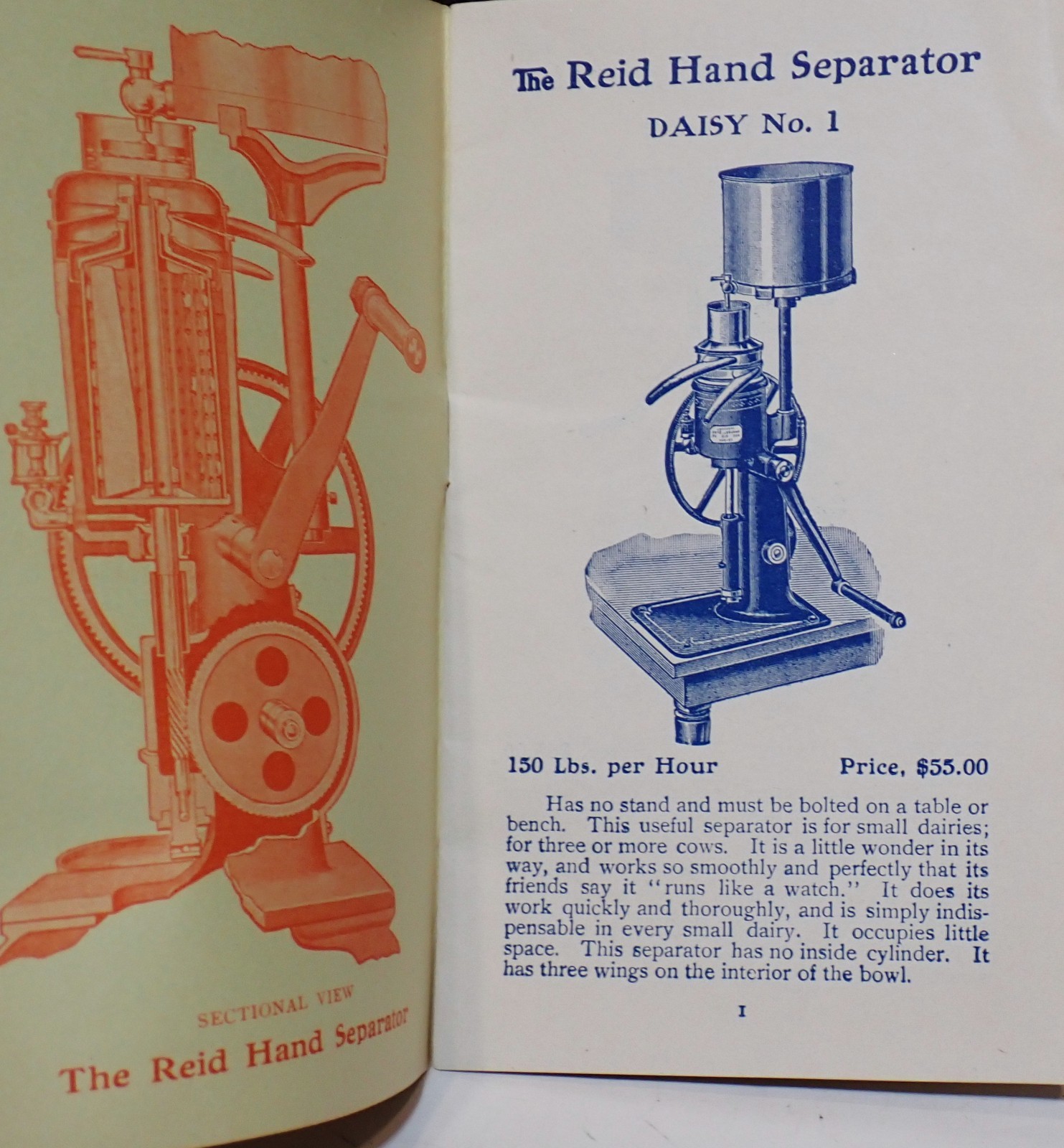 VINTAGE 1905 – 1906 THE REID CREAM SEPARATOR ADVERTISING CATALOG