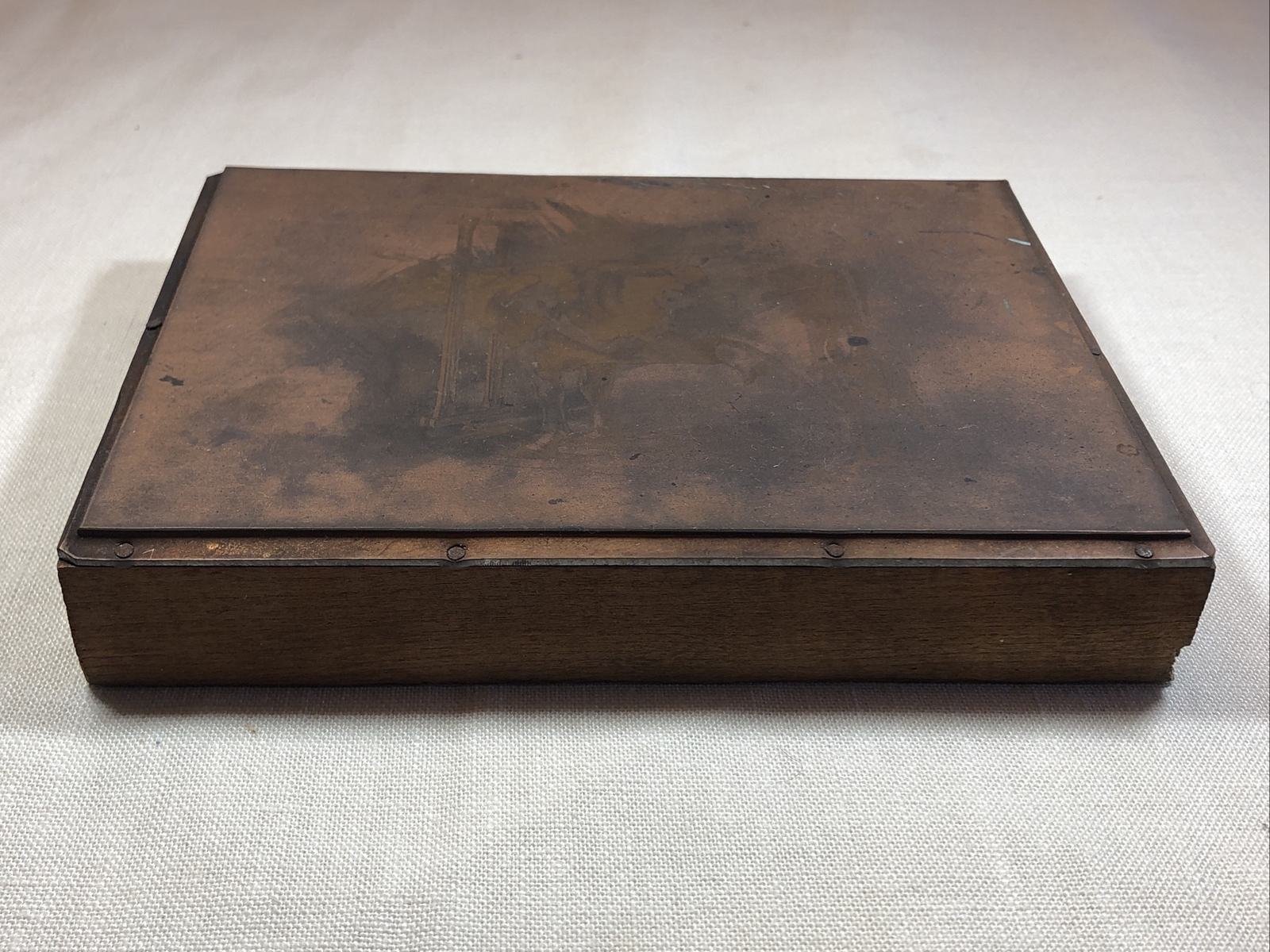 Rare Antique Robertson&rsquo;s Forestville CT Stanchion Cow Copper Plate for BOOKLET