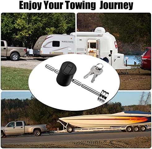 Trailer Tongue Coupler Lock Adjustable Trailer Coupler Pin Lock, Dia 1/4 Inch, 3