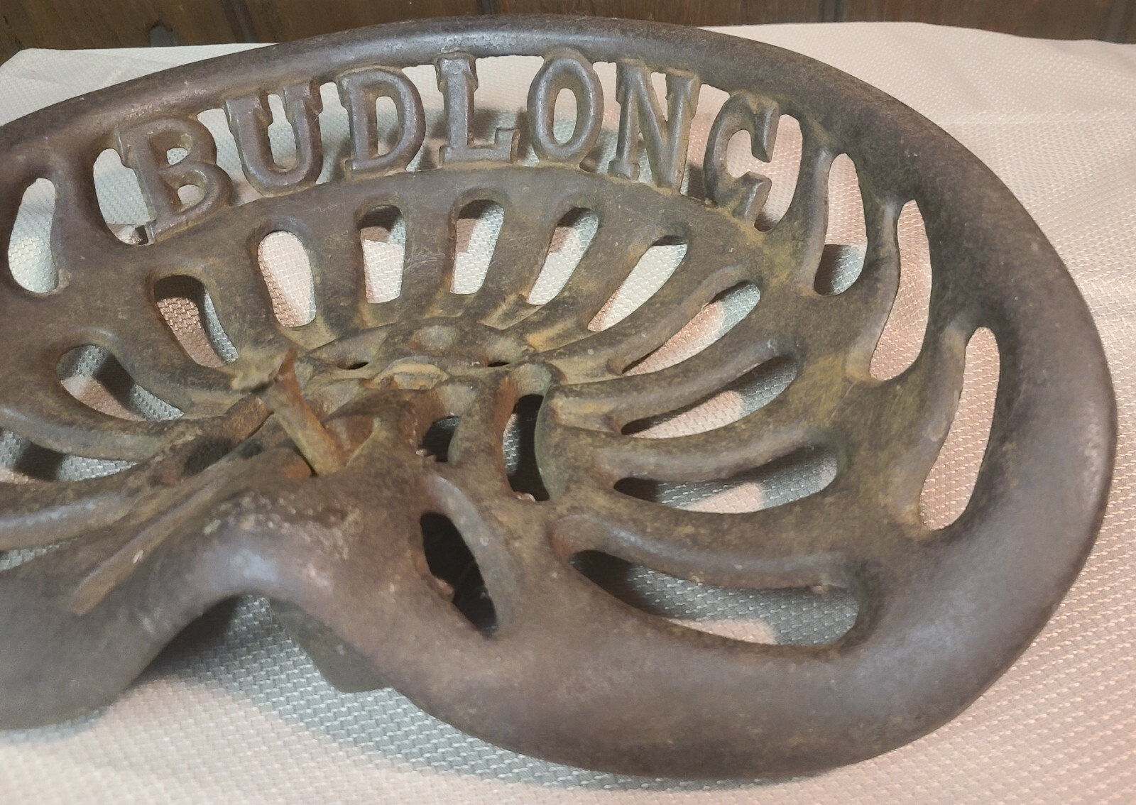Antique Cast Iron Bud Long Tractor Plow Seat