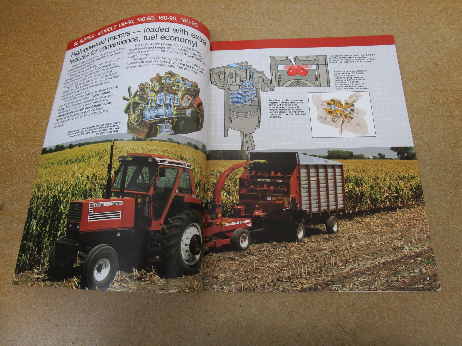 1985 HESSTON 90-series tractor sales brochure 12pg ORIGINAL farm 180-90 160-90