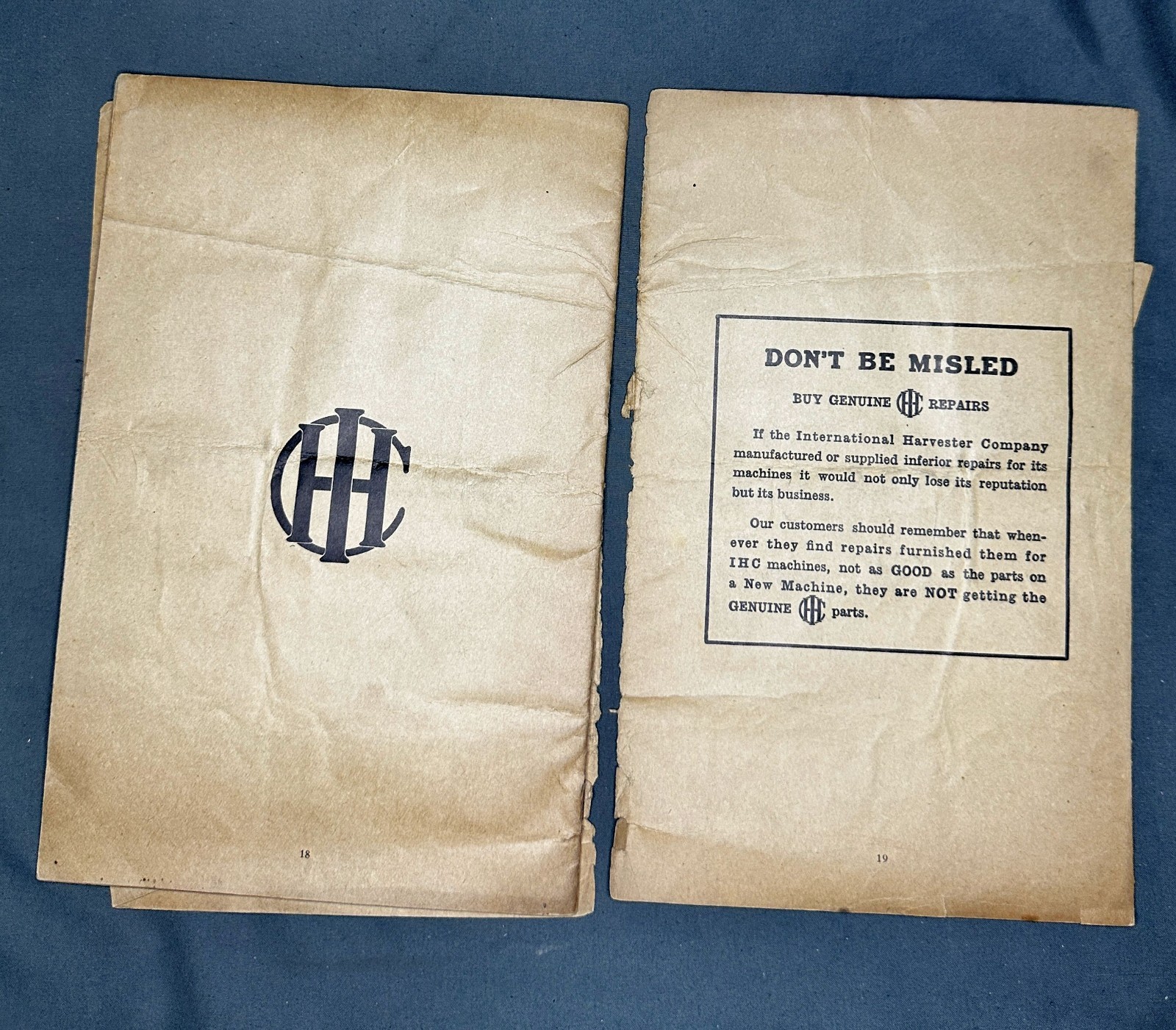 McCormick-Deering Tractor Disk Harrow No. 5 – Set Up & Operating Instructions