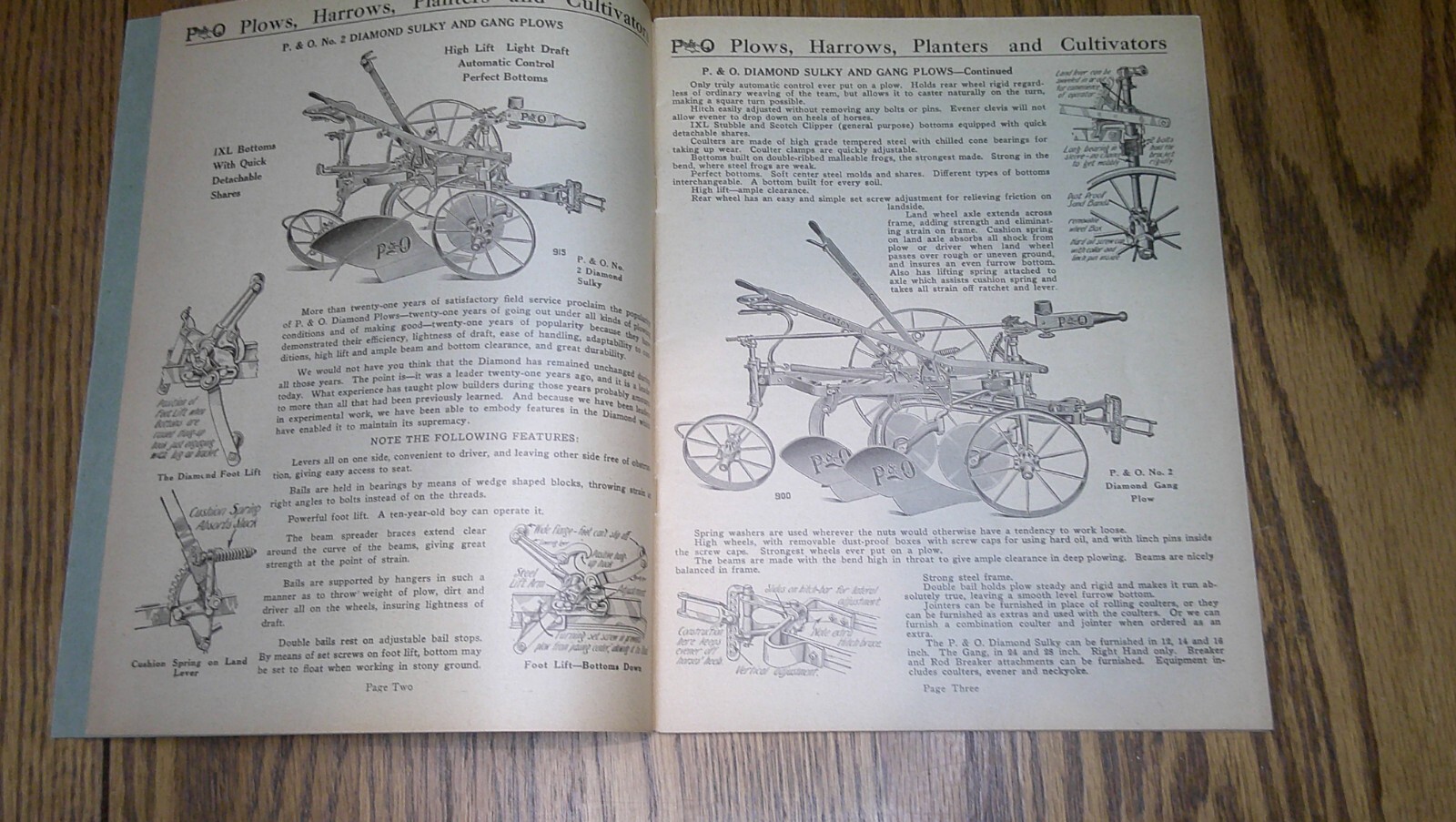 antique Advertising product booklet Parlin & Orendorff (P&O) Plow Canton, Ill 6B