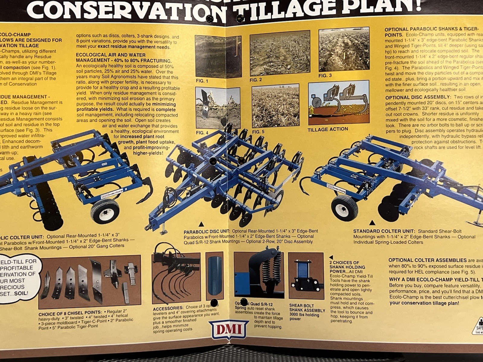 1990s DMI Farm Equipment Ecolo Champ Goodfield, IL Yield Till Brochure