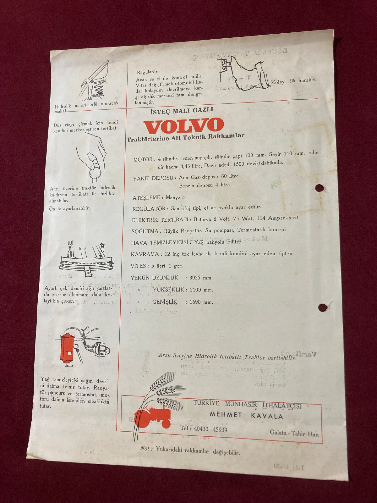 OLD VOLVO T-31 Tractor Advertising 1950s Agriculture