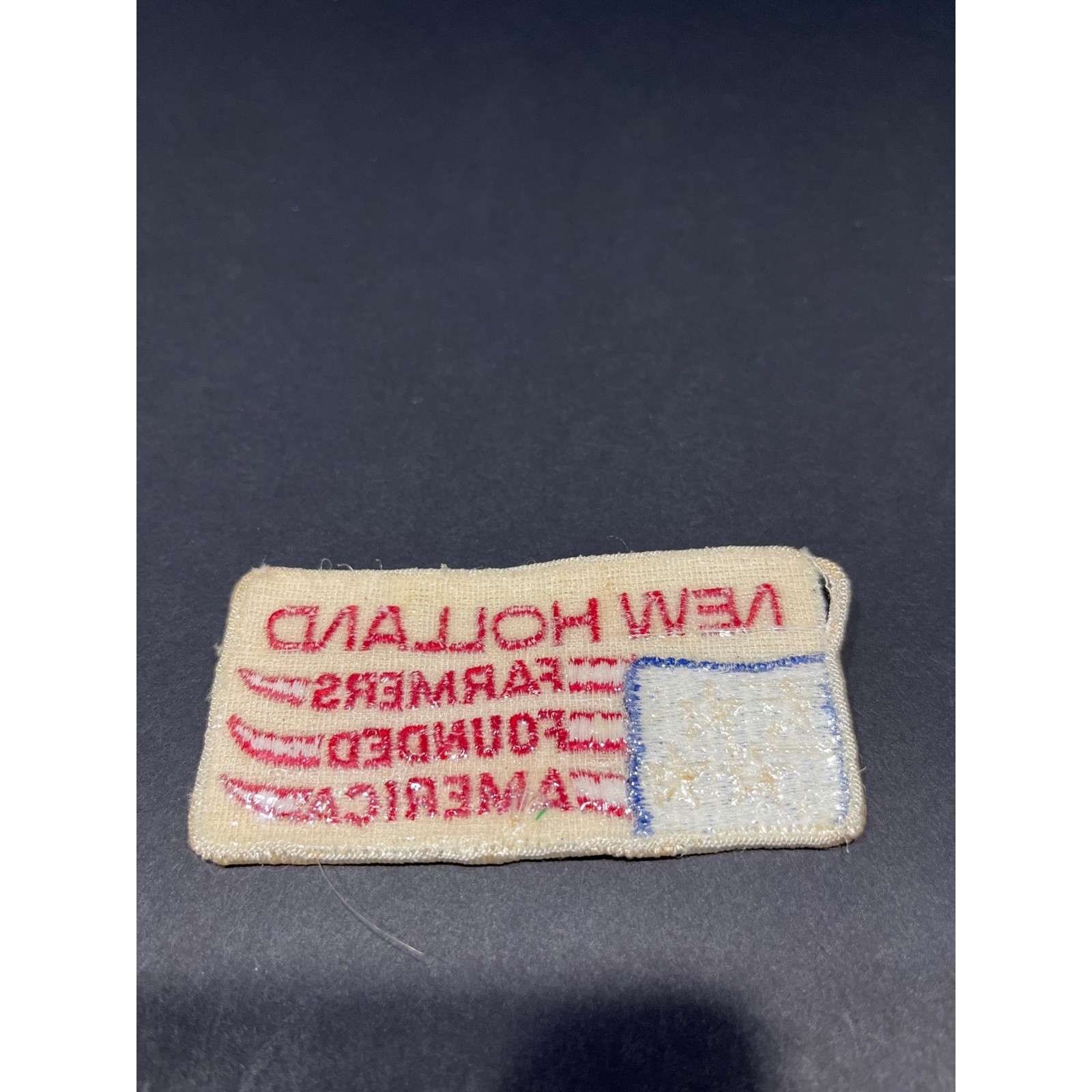 Vntg New Holland Farmers Founded America Patch Red White Blue Flag Agriculture