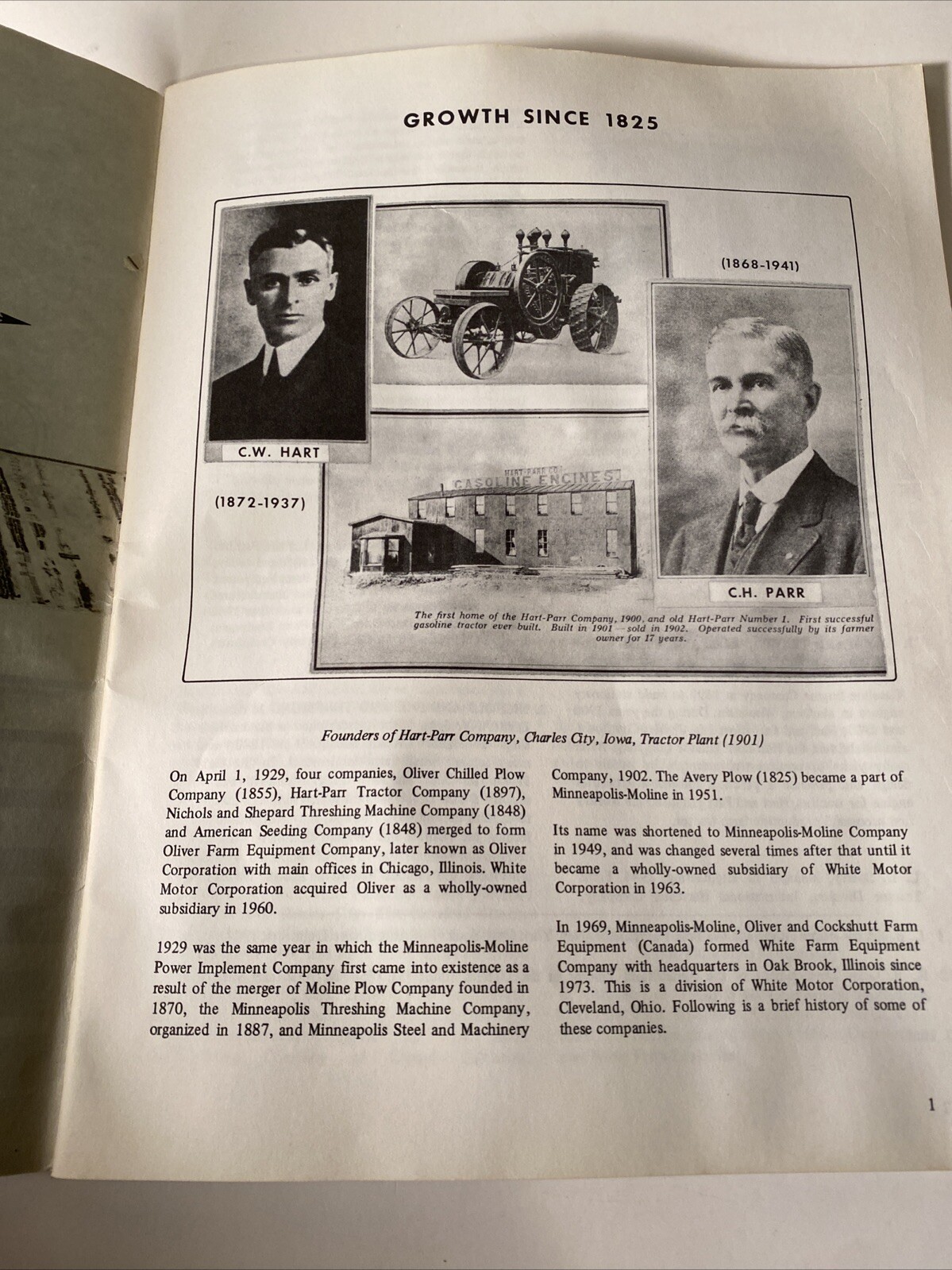 White Farm Equipment Field Boss Tractor brochure 1975 Vintage Charles City Plant