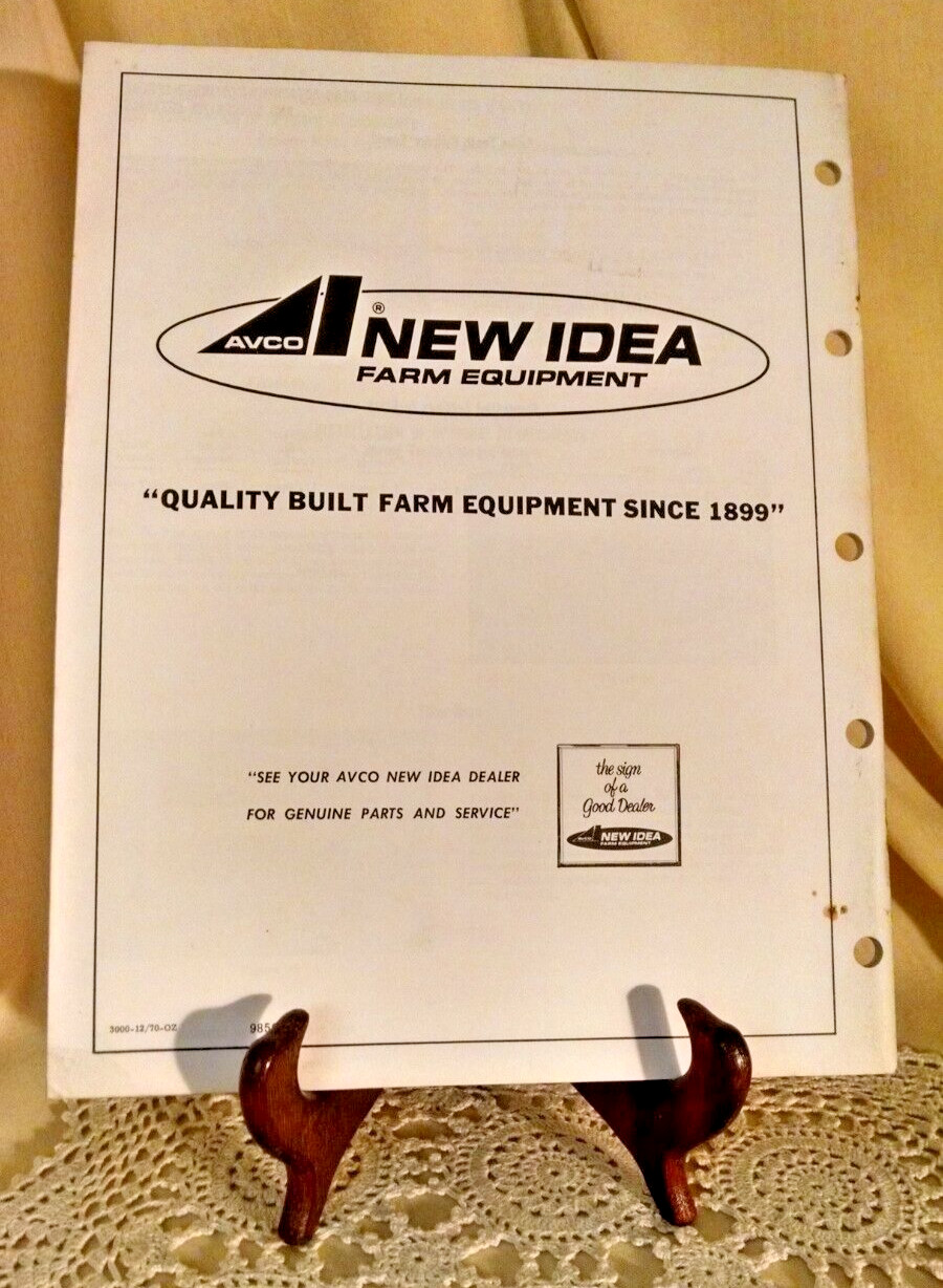 AVCO NEW IDEA UNI-SYSTEM COMBINE 710 OPERATOR&rsquo;S MANUAL UC-105 3000-12/70-OZ.