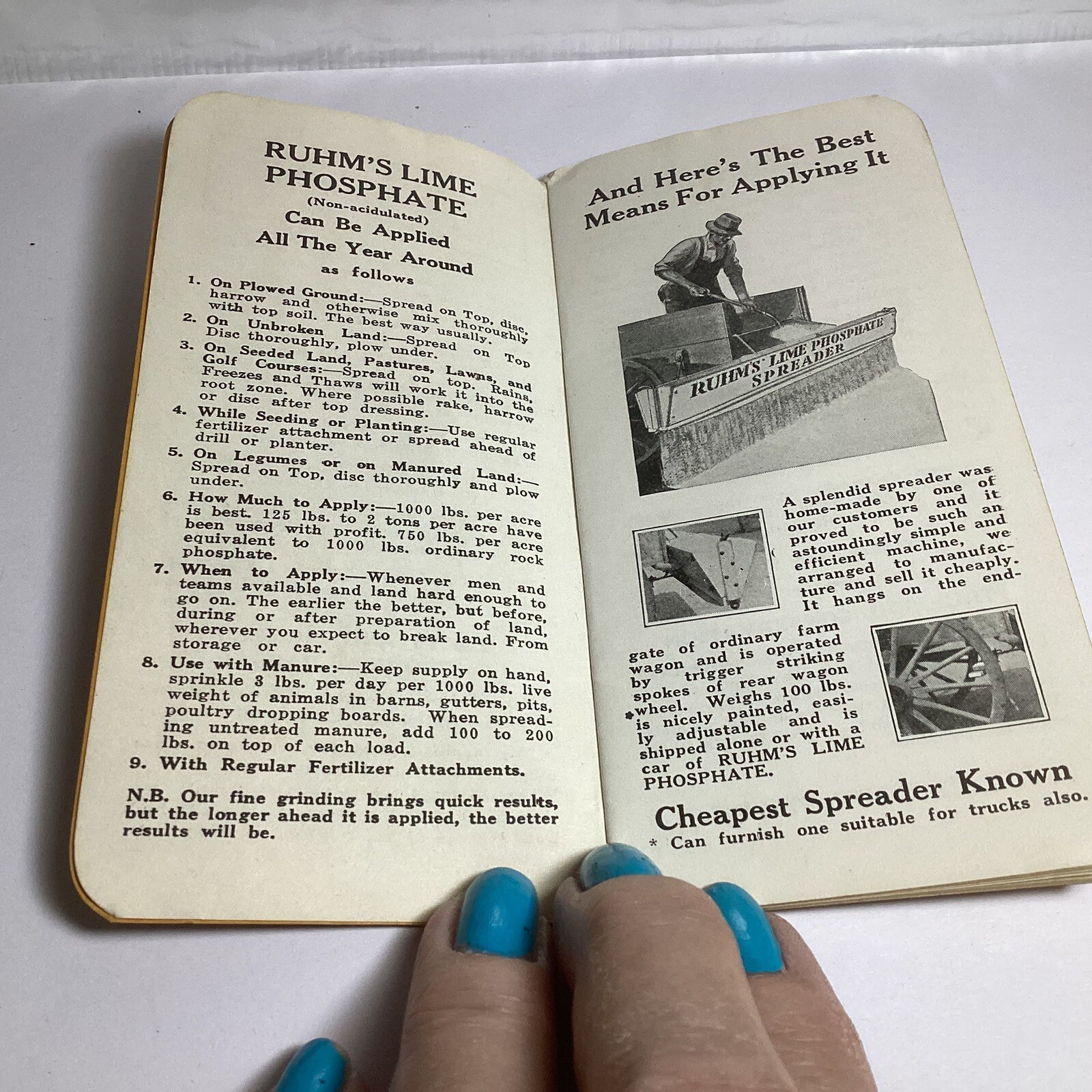 1938 FARM POCKET NOTEBOOK HOW TO INCREASE FARM PROFITS RUHM PHOSPHATE CO TN