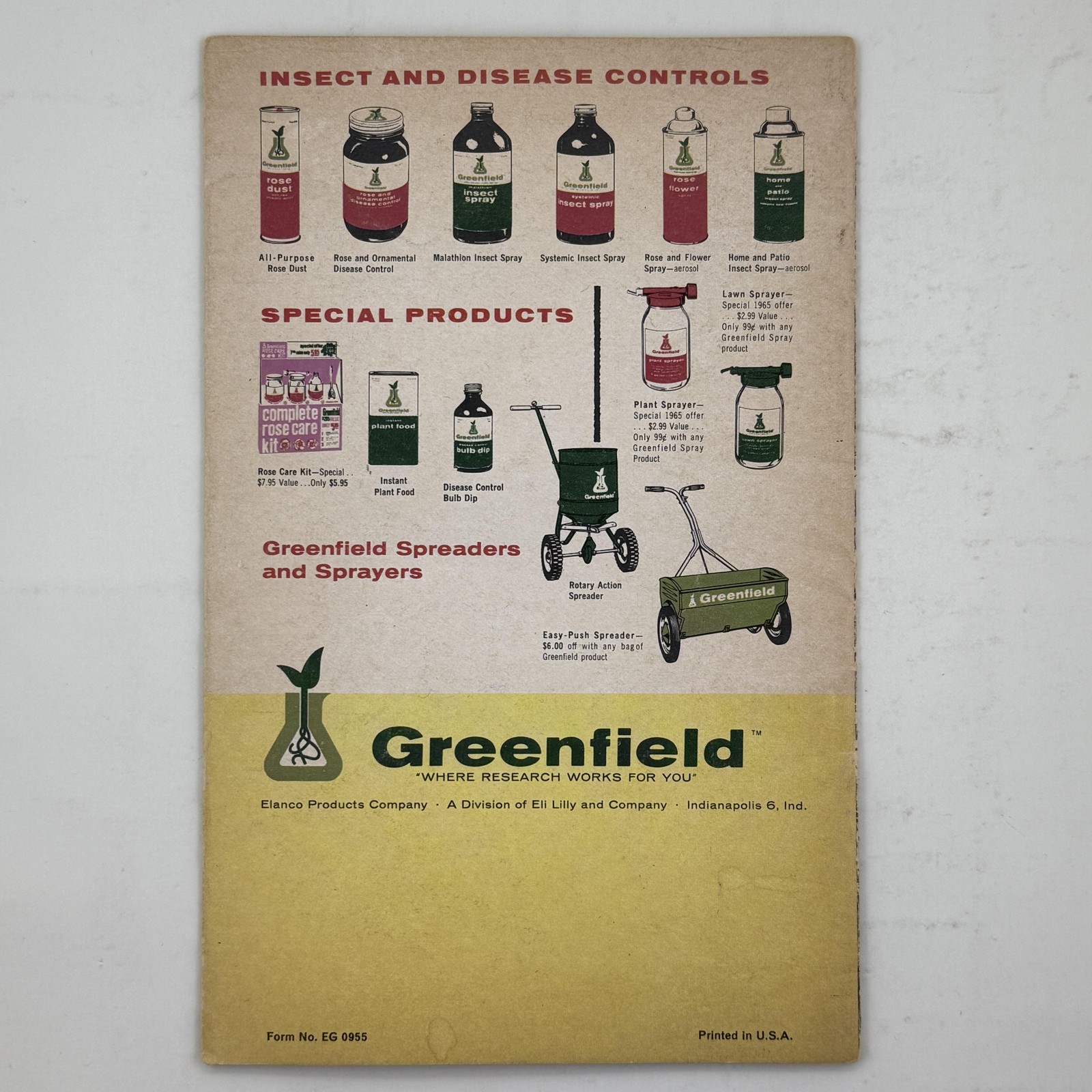 Vintage Greenfield All About Lawns And Roses Advertising Brochure Green USA