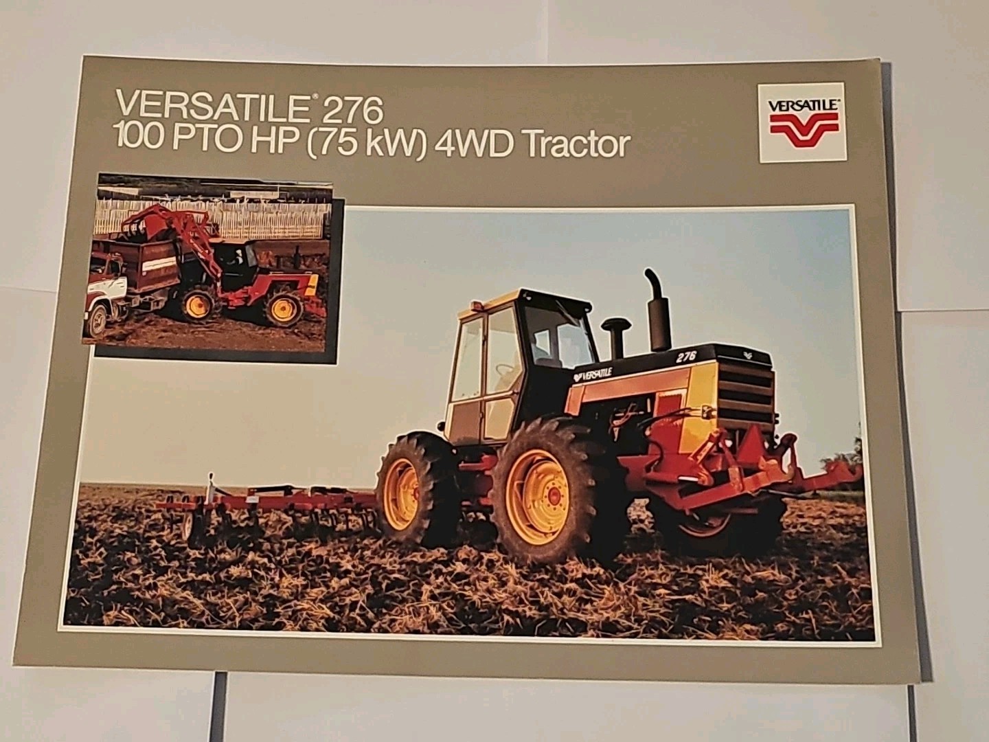 1984 Versatile 276 100 PTO Horsepower 4WD Tractor Sales Brochure & Spec Foldout