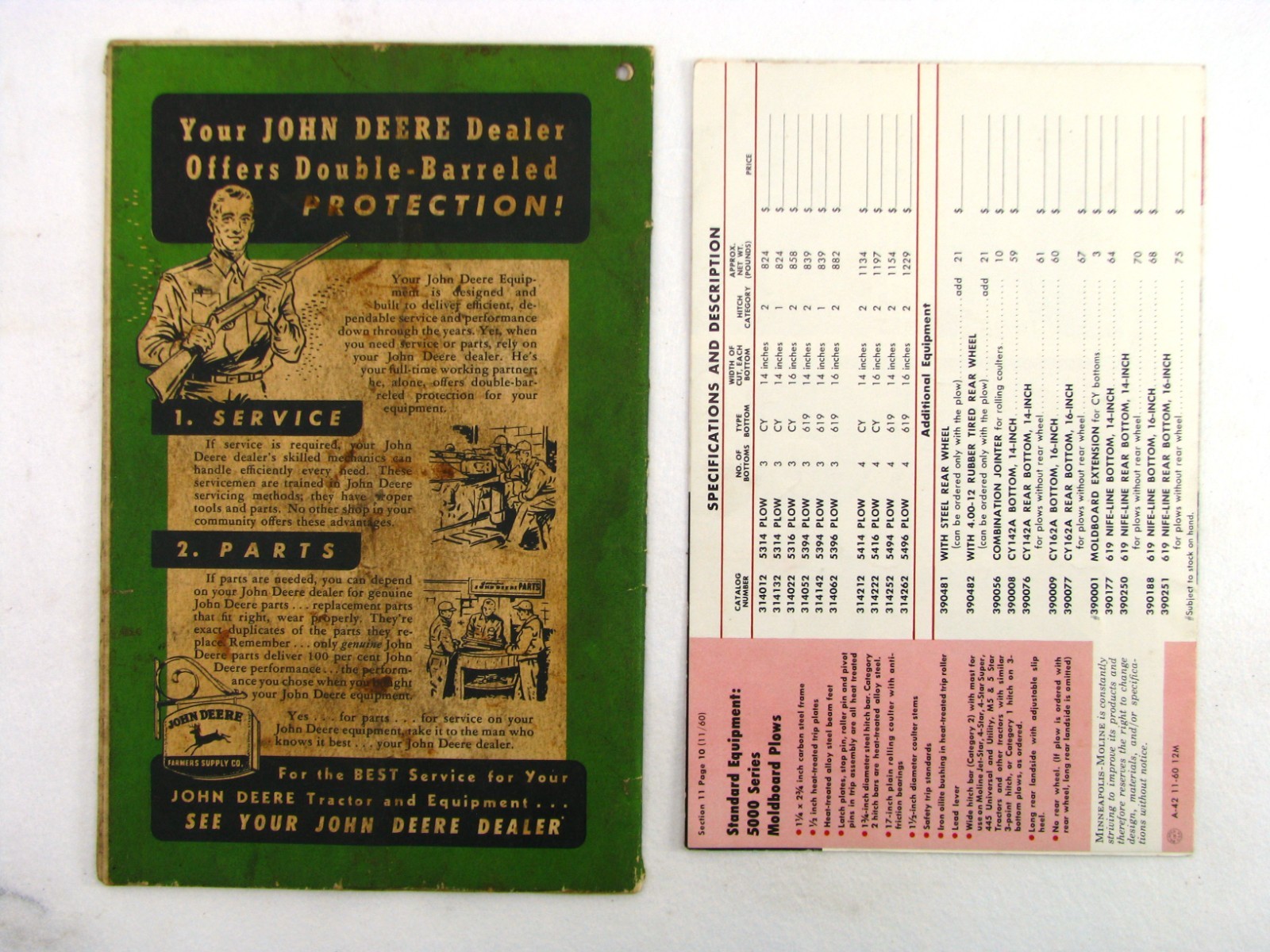 Farming Advertising Brochure Manual LOT vtg John Deere Moline Oliver New Idea ad