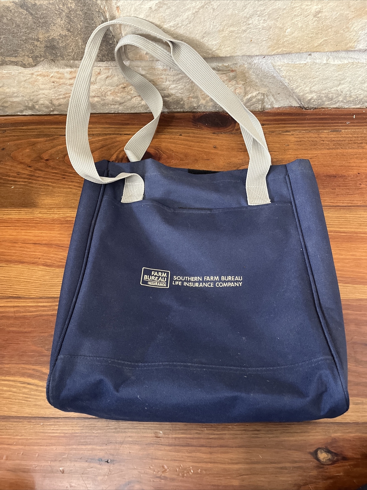 Southern Farm Bureau Life Insurance Company Canvas Tote Navy 15×11 1/2×3
