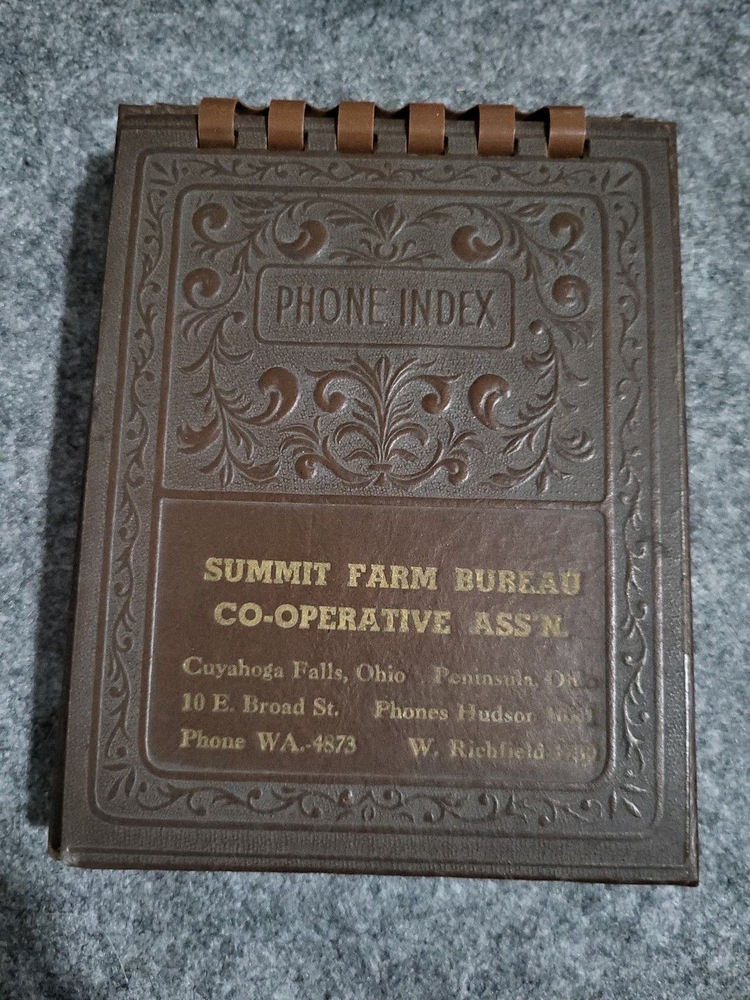 Antique Vintage Summit Farm Bureau Phone Index Ohio