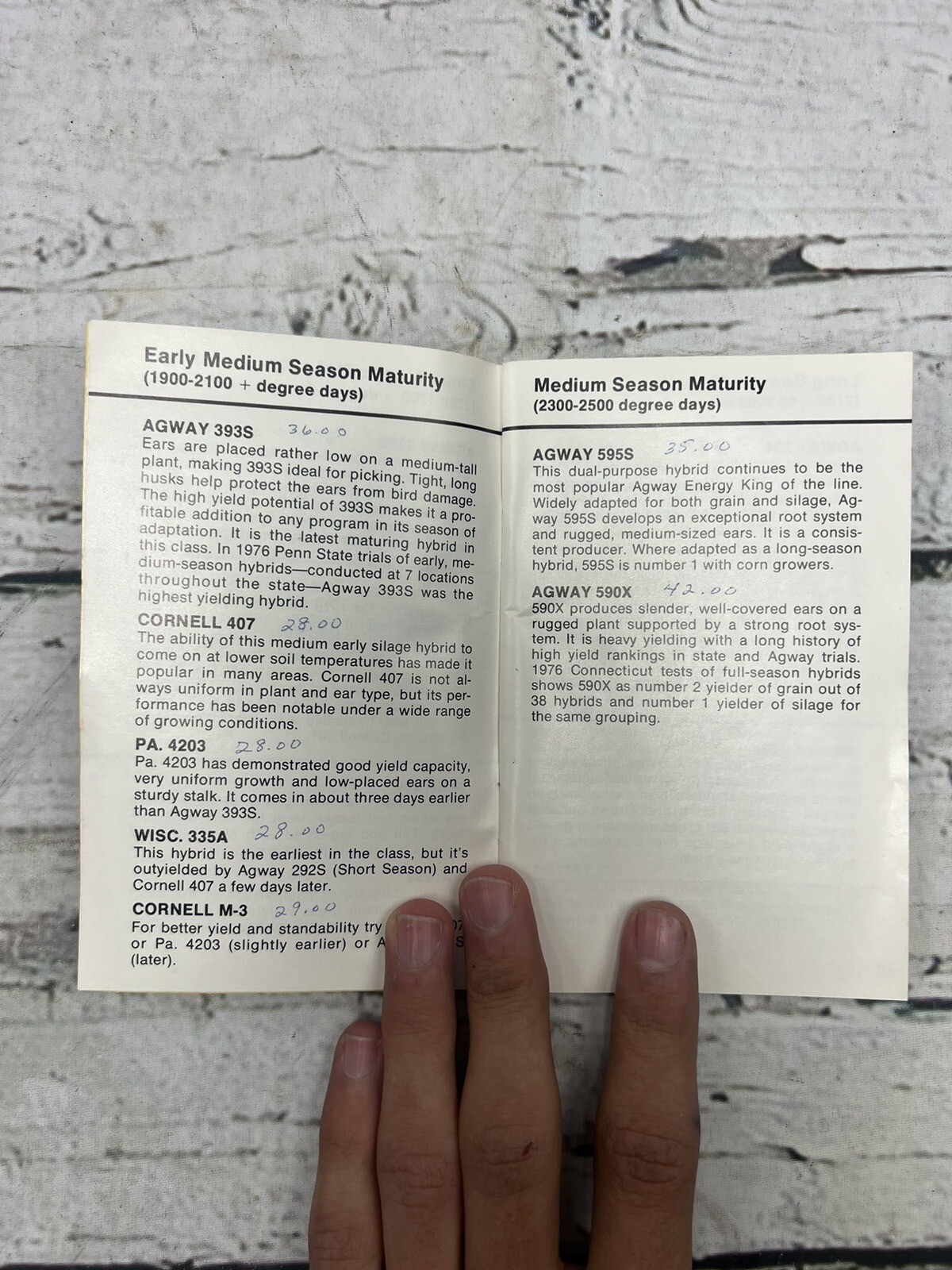 VTG 1978 Agway Hybrids « The Energy Kings » Mini Pocket Book Calendar Farm Guide