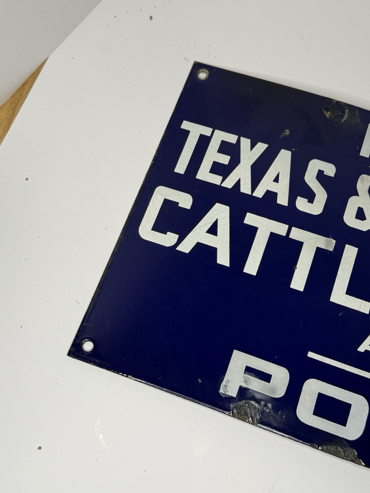 Vintage Porcelain Texas & Southwestern Cattle Raisers Association Posted Sign