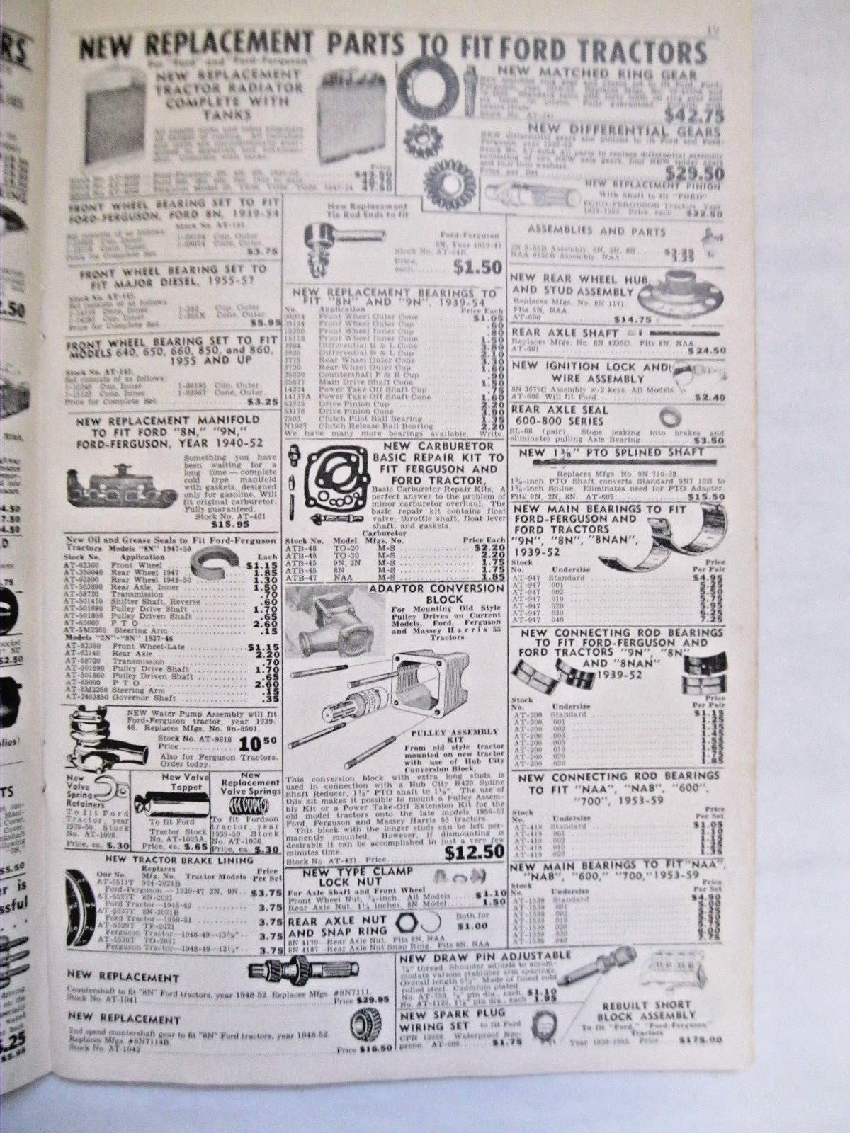 ACME TRACTOR PARTS REDBOOK CATALOG 1967