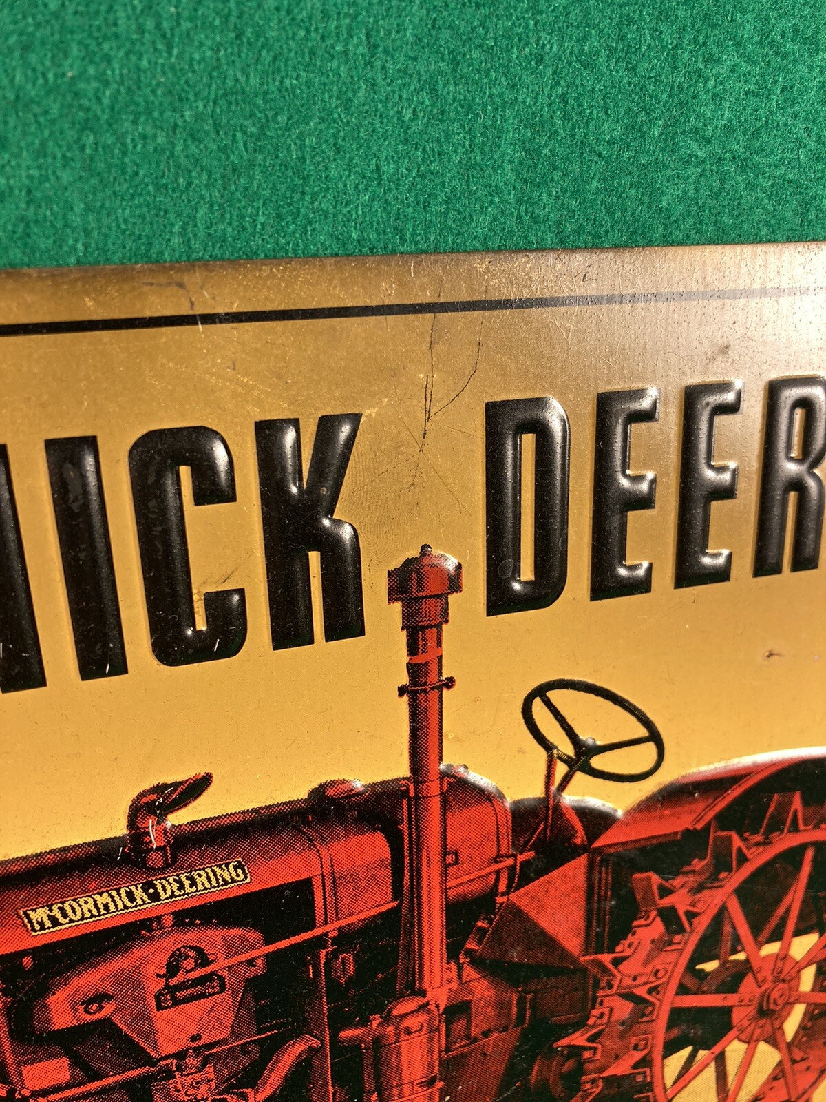 Vintage McCormick Deering Parts Service Tin Sign