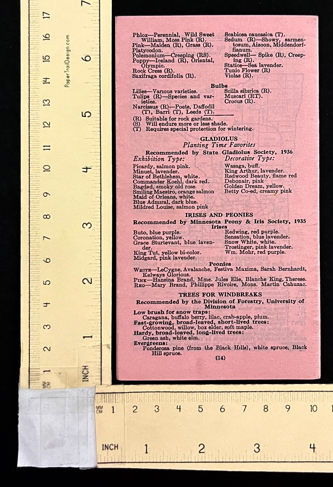 1936 Minnesota State Horticultural Society Vintage Garden Information Folder