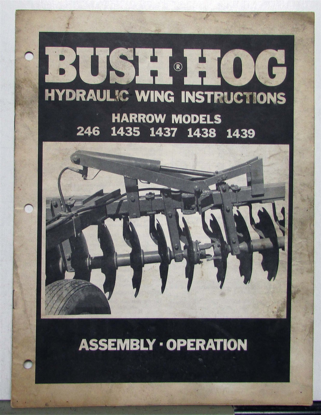 1970s Bush Hog Hydraulic Wing Instructions Specs Construction Sales Brochure