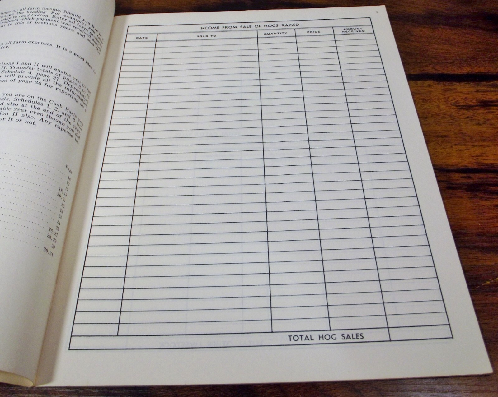 Vintage 1950 Farm Record Book – Unused Ledger, Bank Advertising Huntingburg, IN