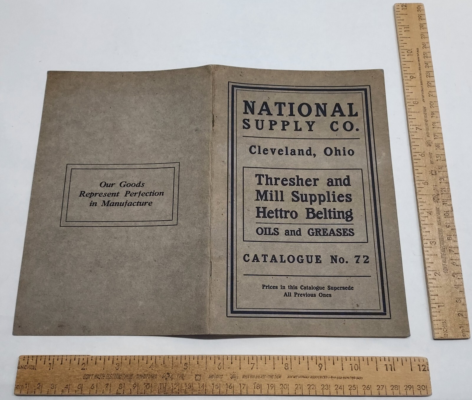 NATIONAL SUPPLY CO – Thresher and Mill Supplies – CATALOGUE No 72 -listing #7369