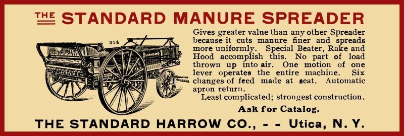 Standard Harrow Co. of Utica, New York NEW Sign: 12×36&Prime; USA STEEL XL Size, 4 lbs
