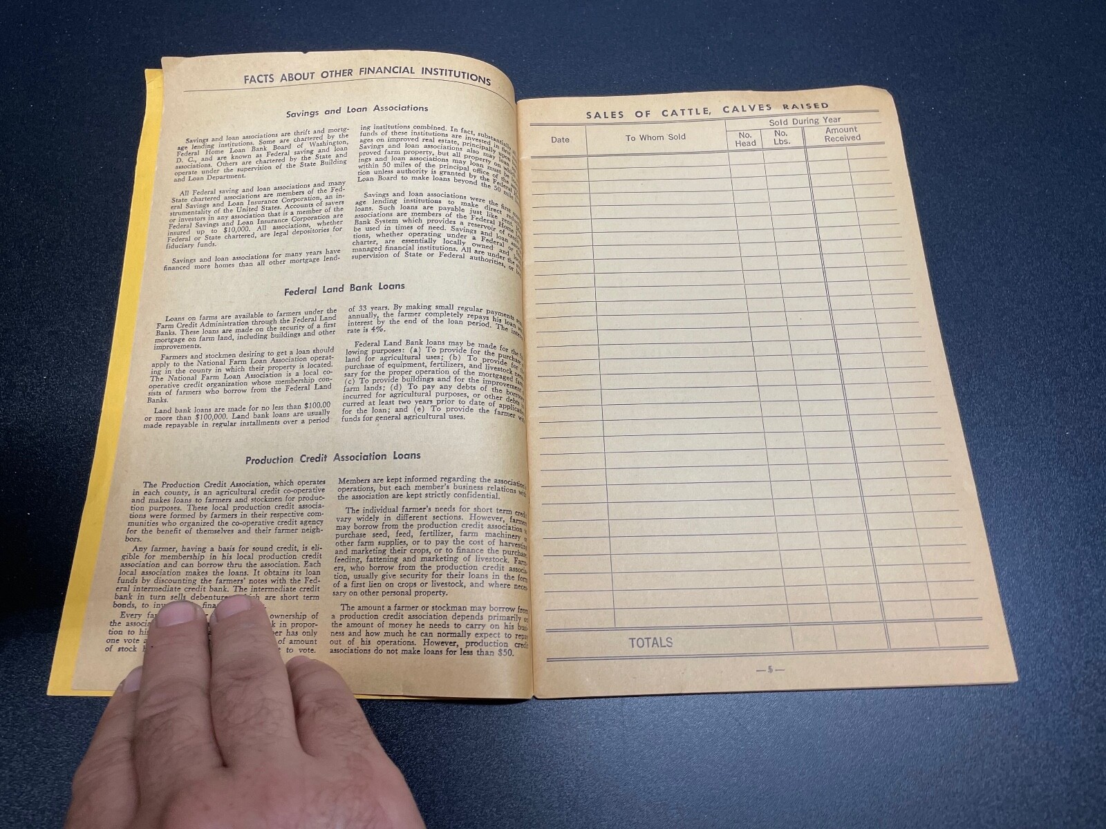 Licking County Ohio Farm Account Book & Income Tax Record 1954 Booklet Unused