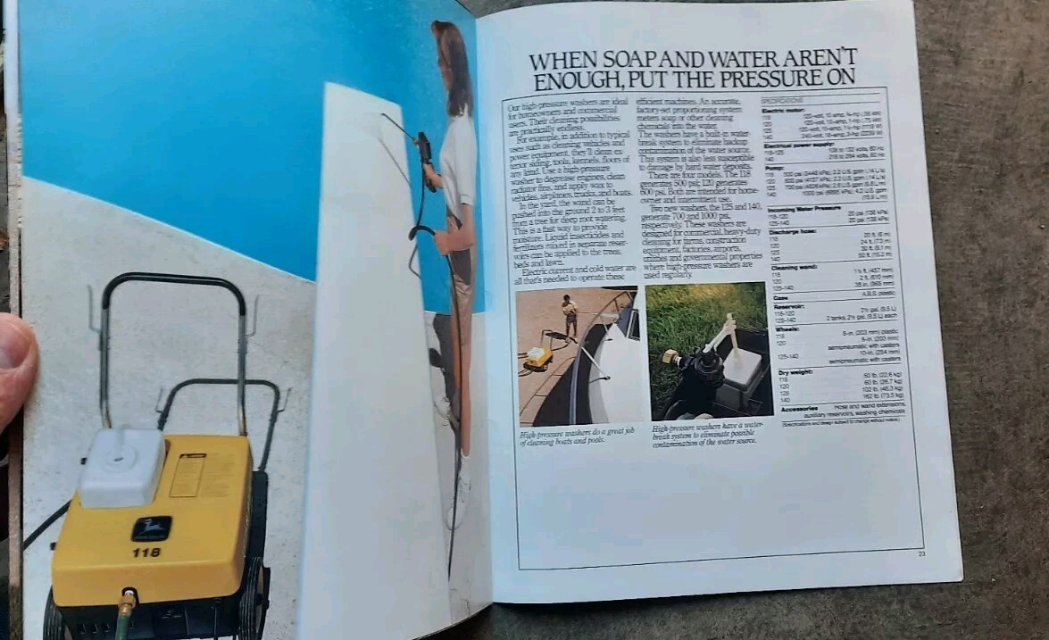 Vintage 1985 John Deere Outdoor Power Equipment Dealers Brochure