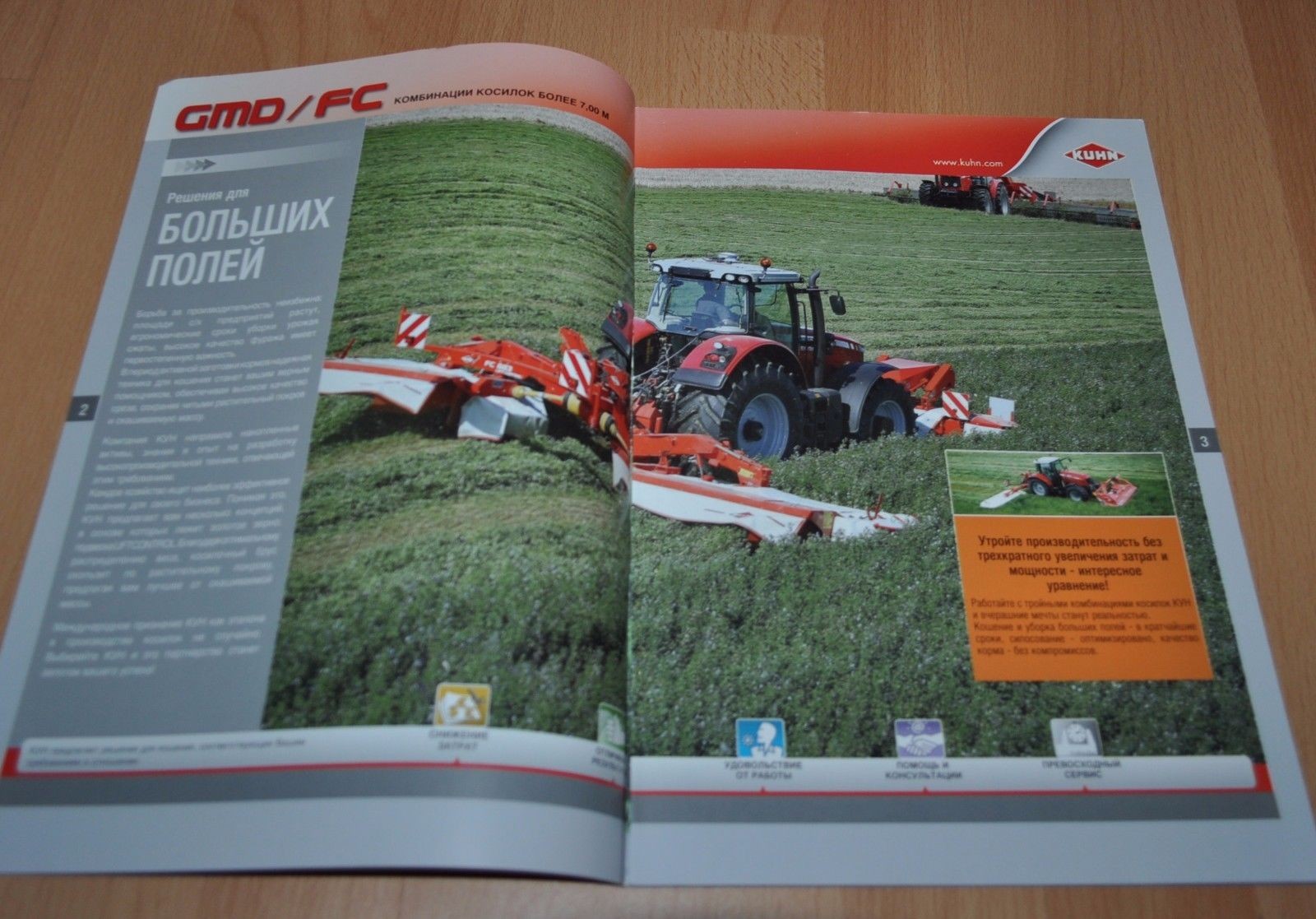 Kuhn GMD FC combination of mowers Tractor Brochure Prospekt