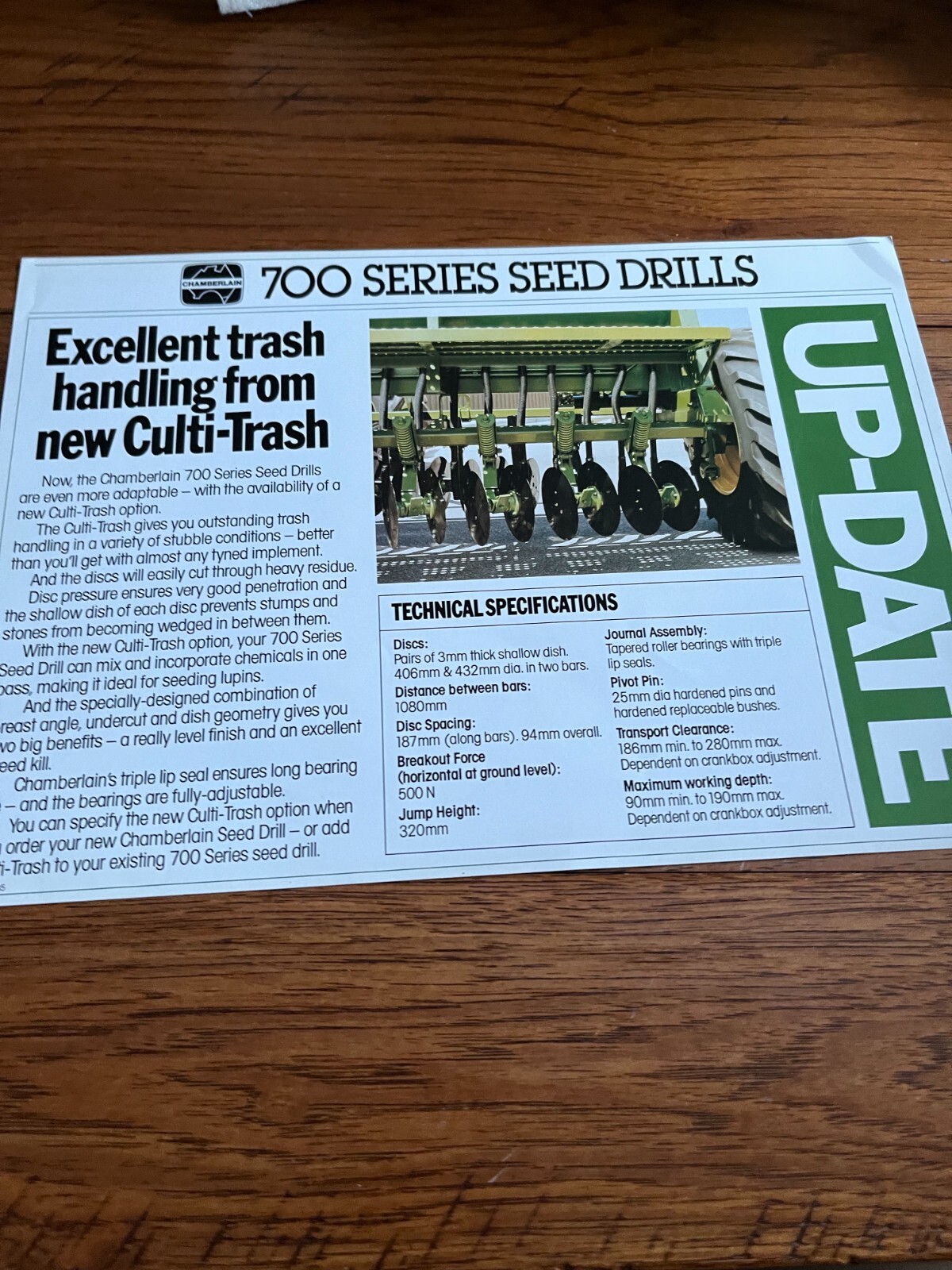 Chamberlin 700 Series Seed Drills Brochure FCCA
