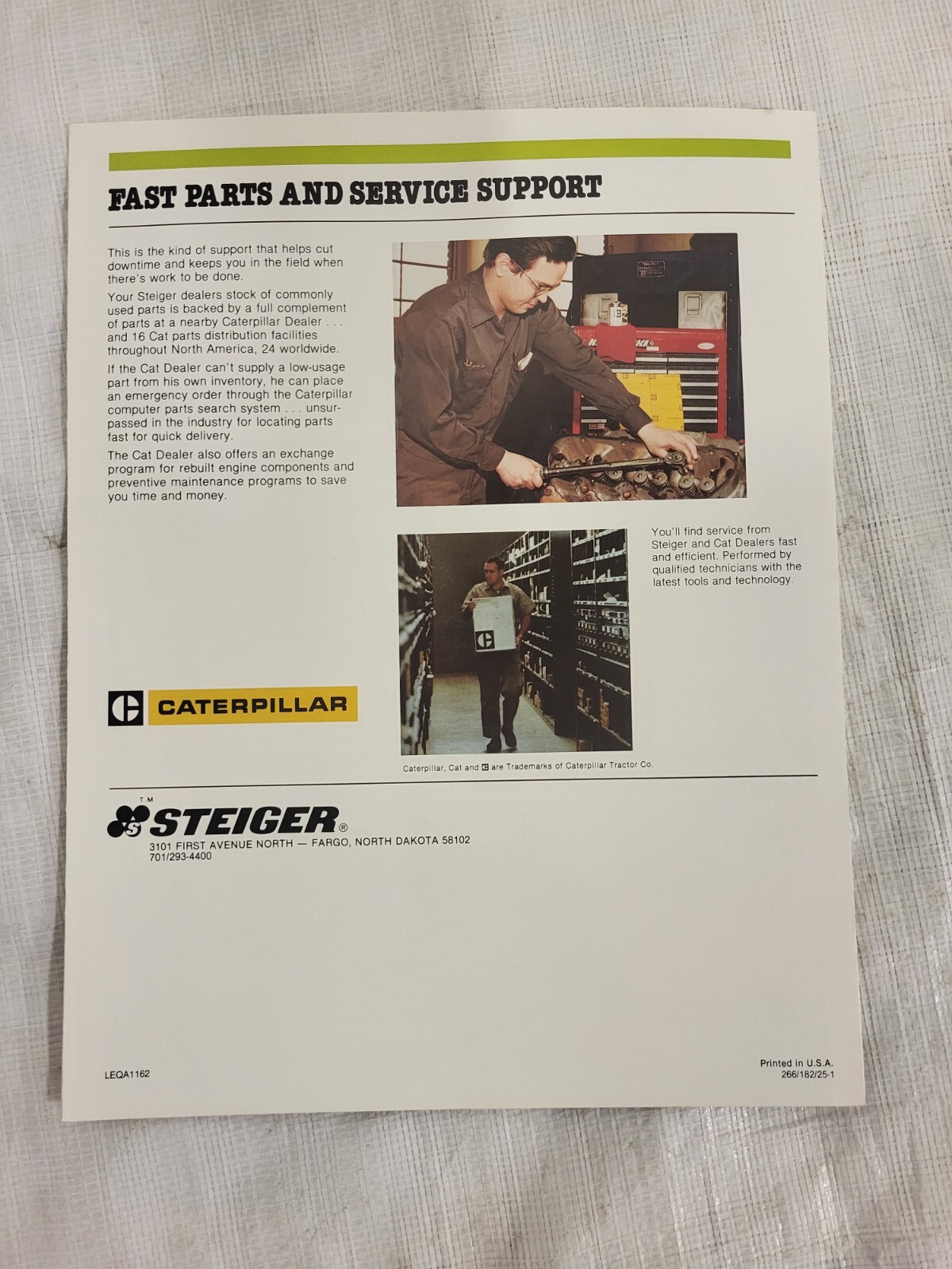 Original Steiger Cat Diesel Tractor Brochure