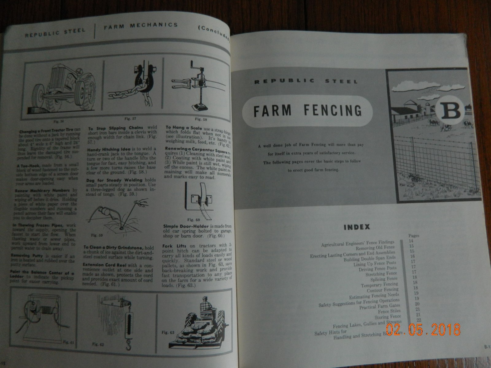 REPUBLIC STEEL CHICAGO,ILLINOIS PRACTICAL FARM AND HOME HELPS BOOK 1957