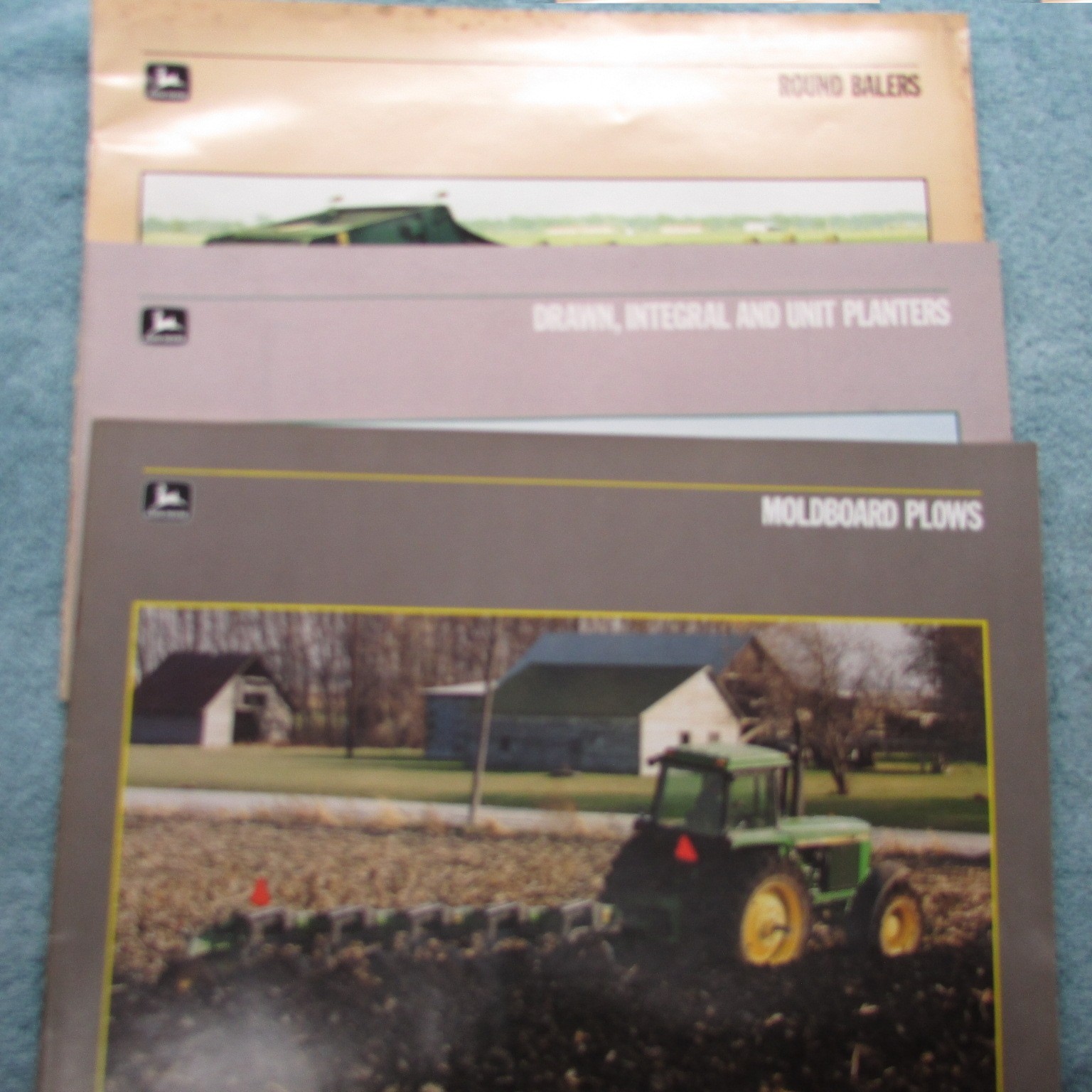 John Deere Brochure&rsquo;s (3) Moldboard Plows, Unit Planters, Round Balers