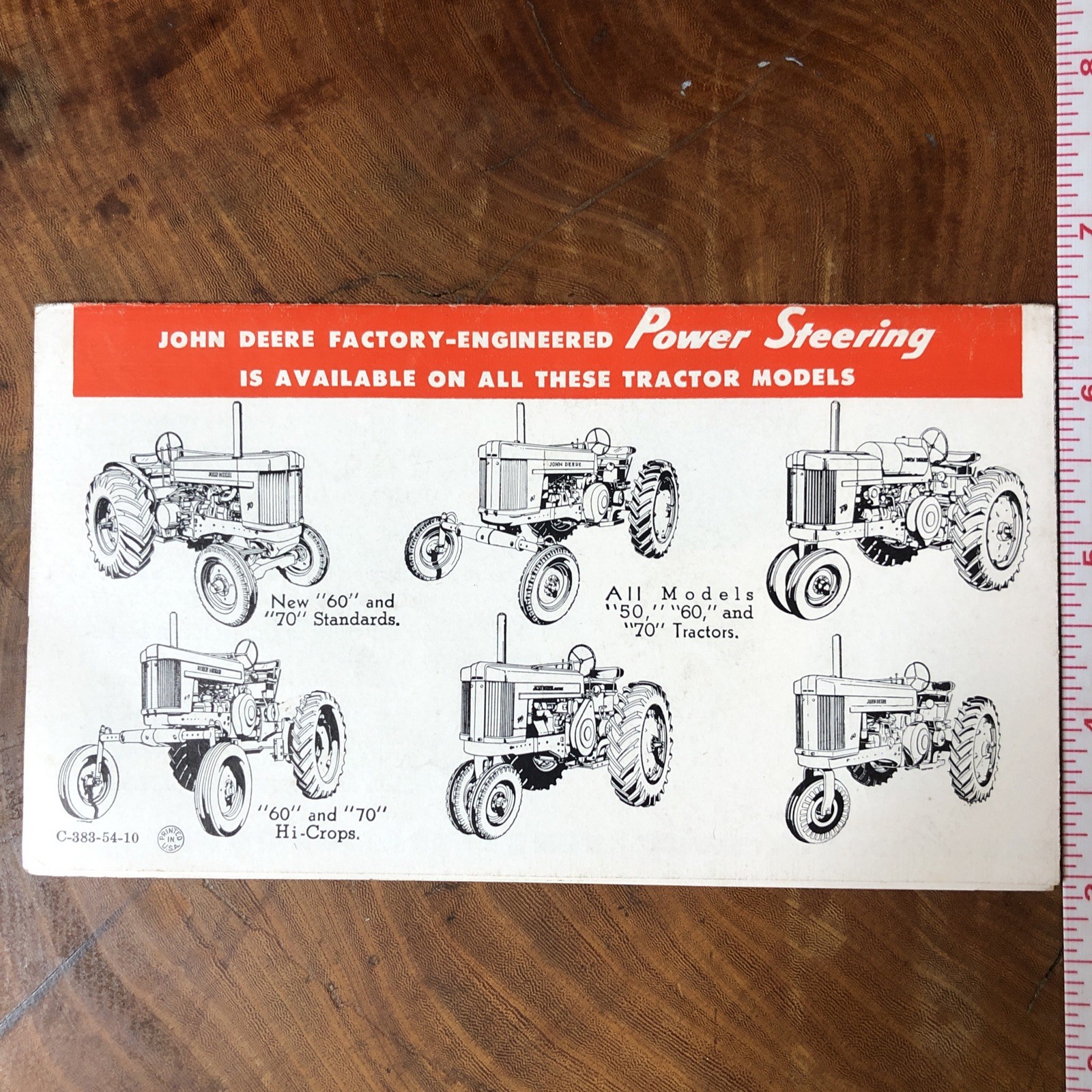 Rare 6” John Deere Brochure Power Steering ￼ Models 50/60/70 Mr.butler MN