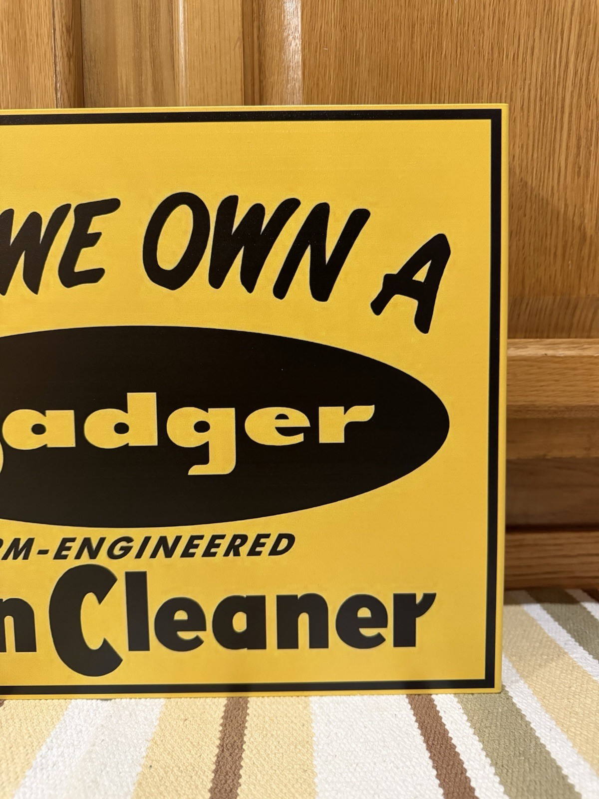 Badger Barn Cleaner Flange Sign Double Sided Vintage Style Wall Decor