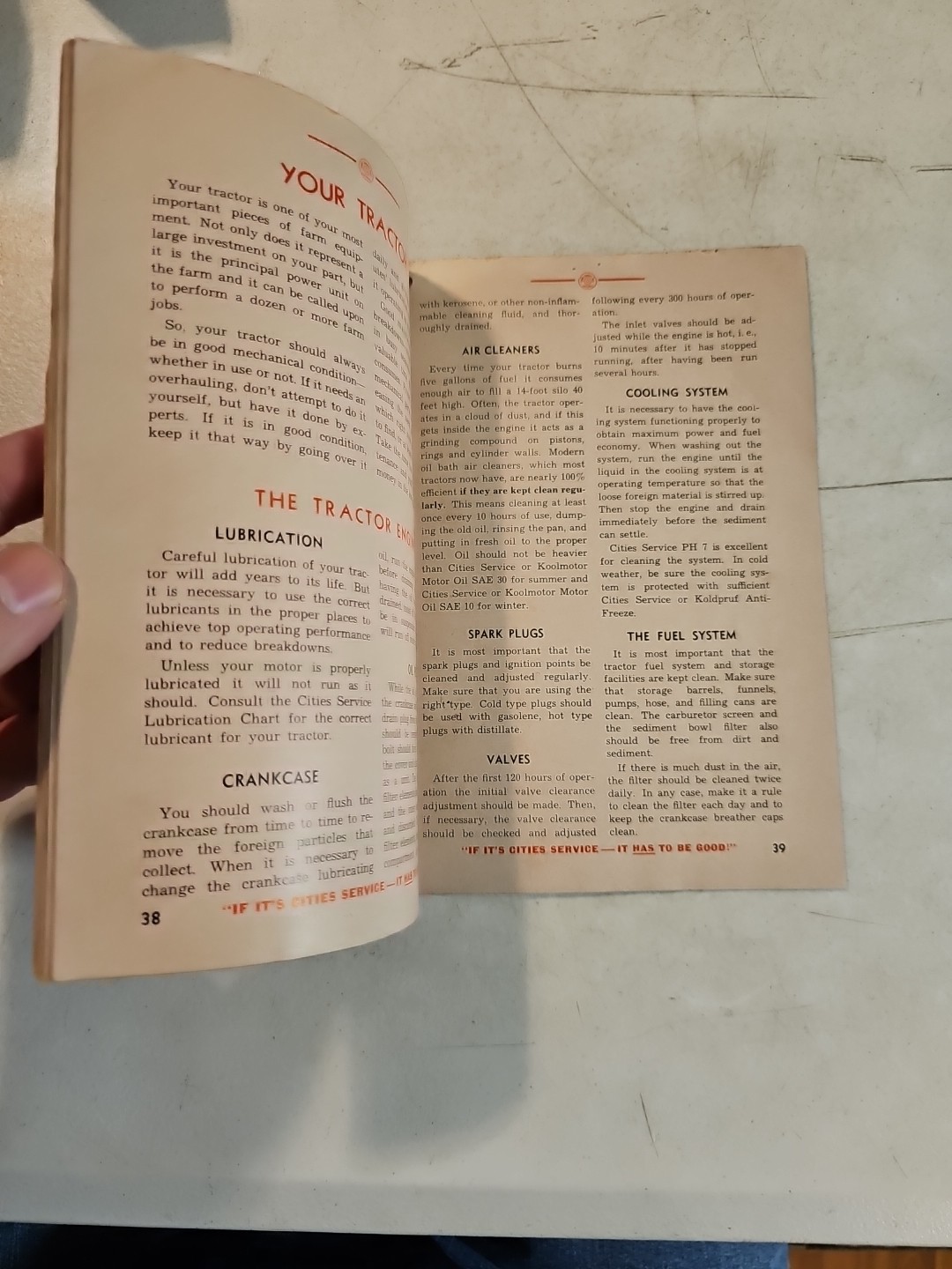 Vintage 1943 Cities Service Oils Farm Book Machinery Farm Guide. As Is