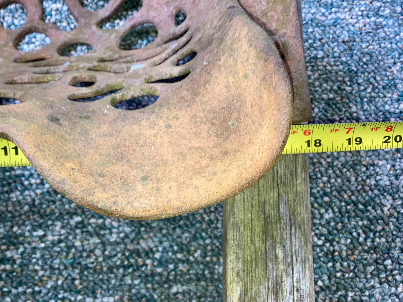 Antique Rare Cast Iron Seat – Unusual Mounting