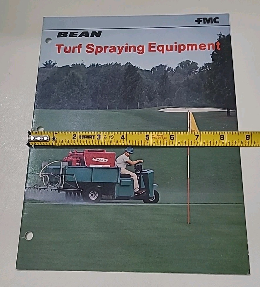 Vintage John Bean Turf Spraying Equipment FMC Brochure Pamphlet Booklet Old Read