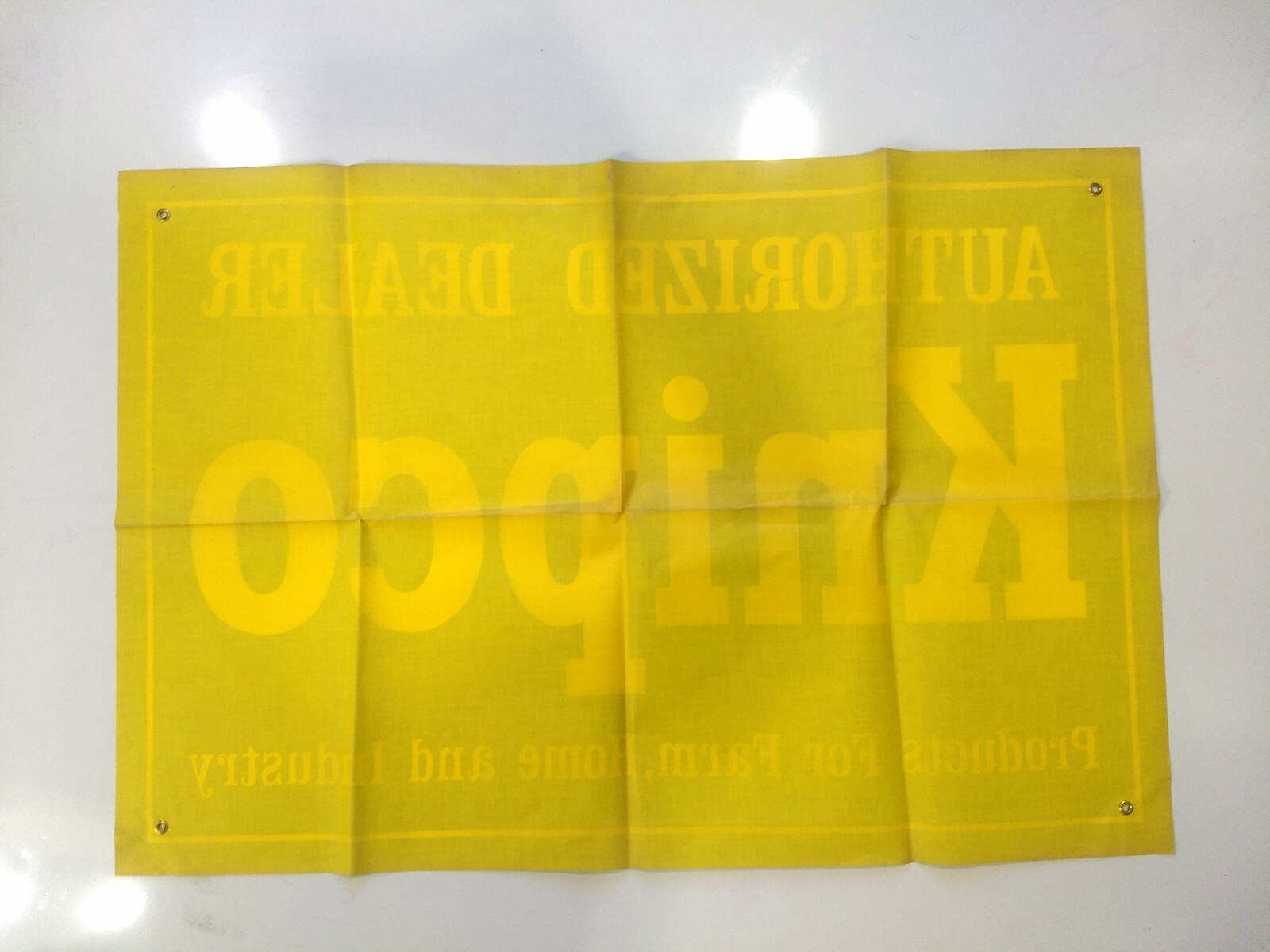 Vintage KNIPCO Dealership Advertising Sign – Green & Yellow : 28&Prime; x 42&Prime;