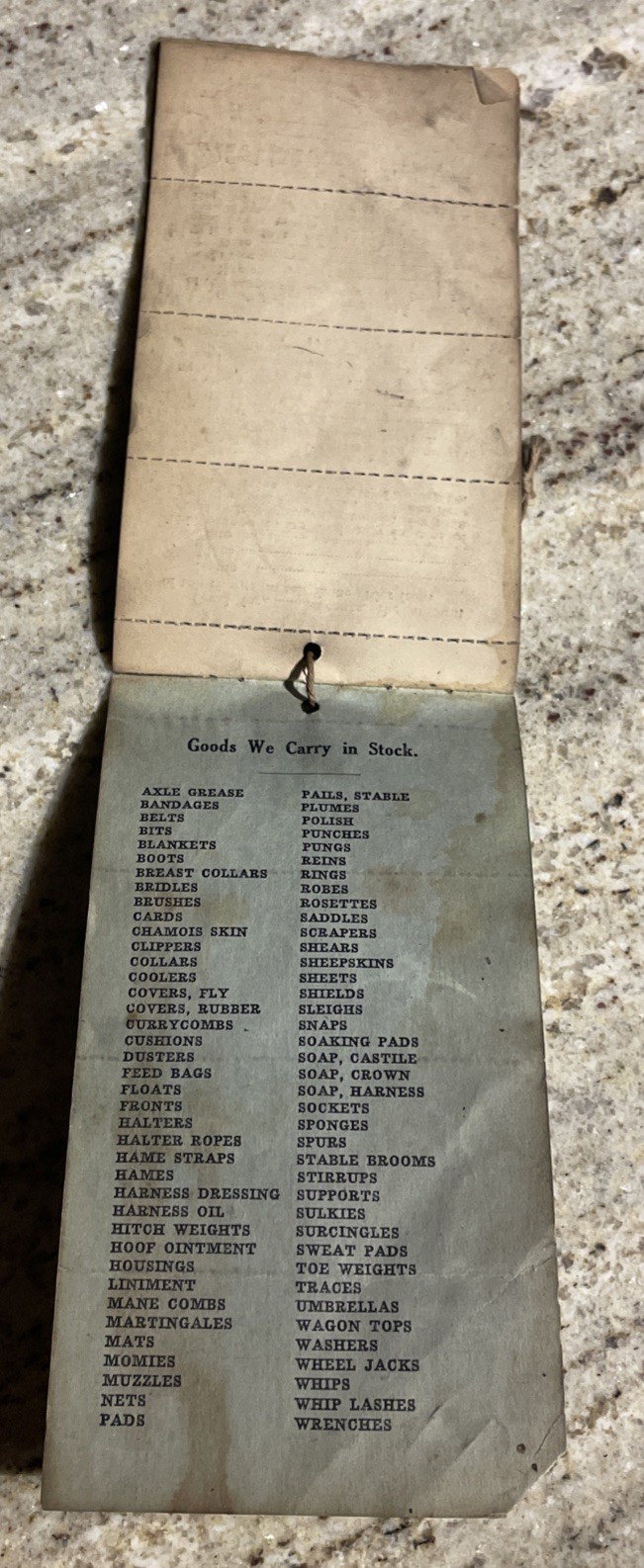 Circa 1900 F.O. BAILEY CARRIAGE CO., “We Pay Telephone” Coupon Booklet – Sleighs