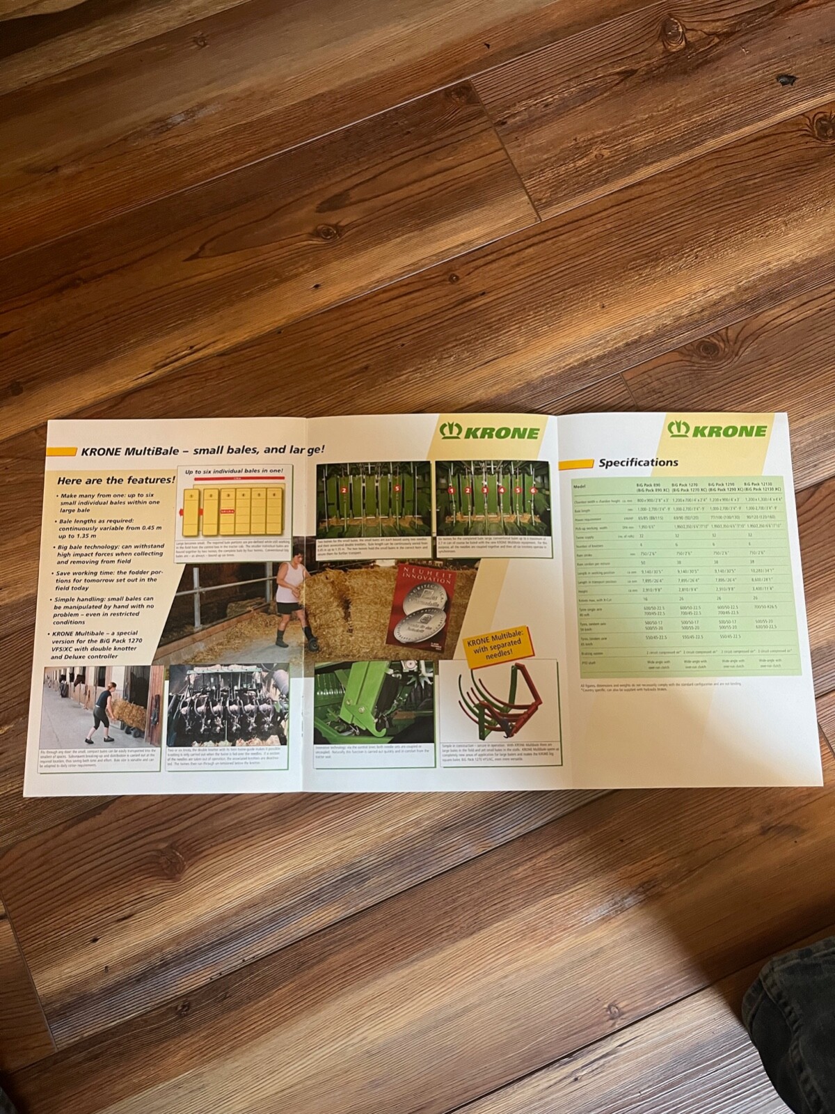 2005 Krone Big Pack VFS Large Square Baler sales brochure