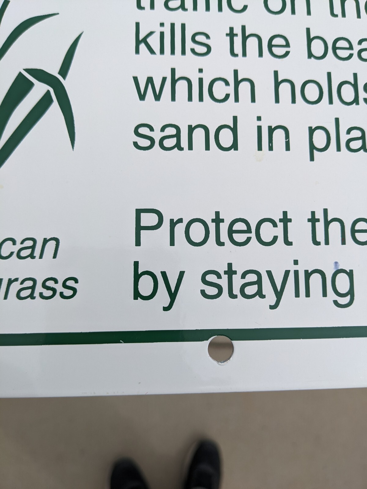 Rare Vintage Dunes Are Fragile Protect The Dunes Porcelain/Enamel Sign
